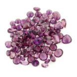 A selection of purplish-pink vari-shape garnets, total weight 46.82cts.