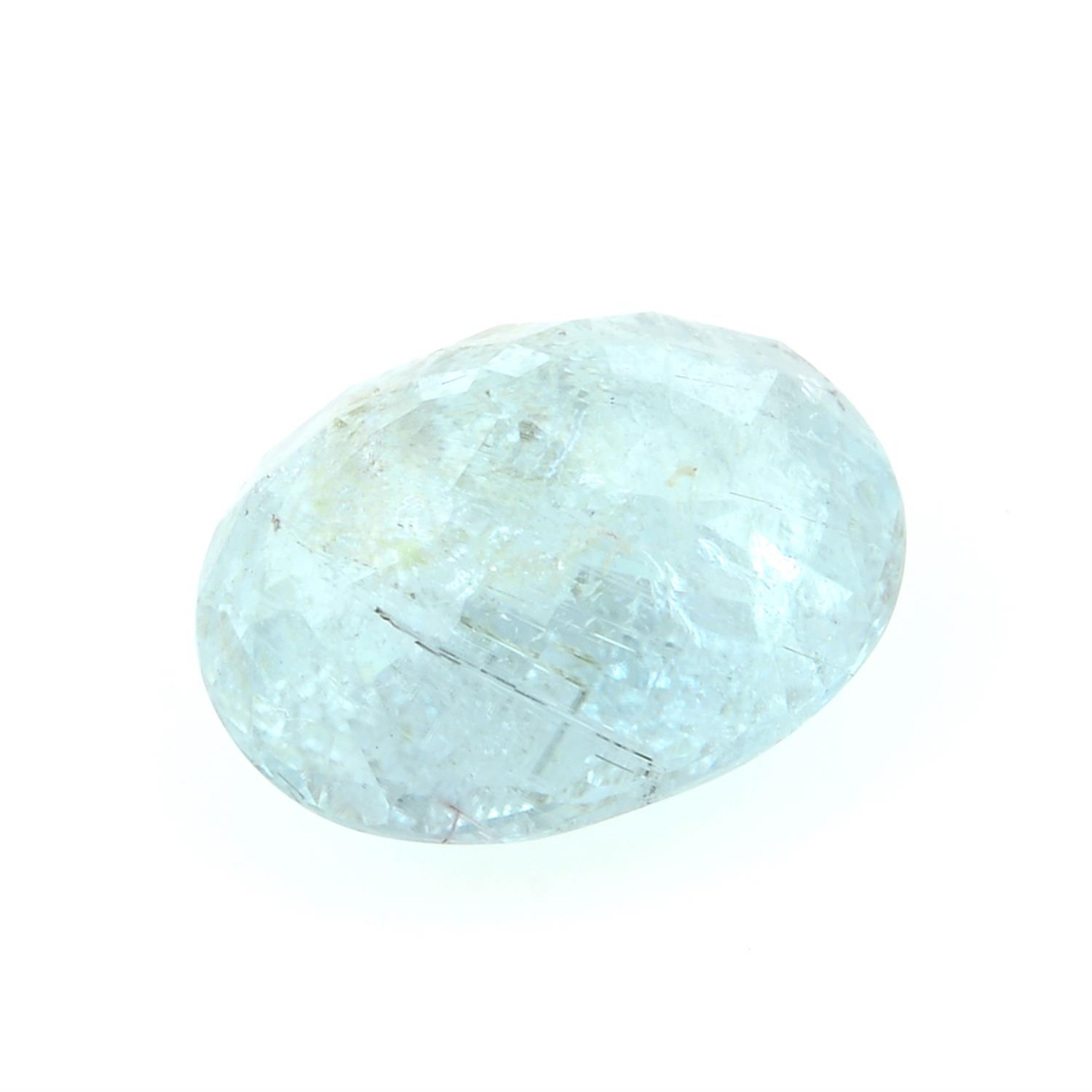 An oval-shape light blue tourmaline, weight 1.08cts. - Image 2 of 4