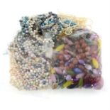 A large selection of gemstones, mineral specimens and pearls, total weight approximately 3.52kgs.