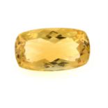 A cushion-shape citrine, weight 19.37cts.