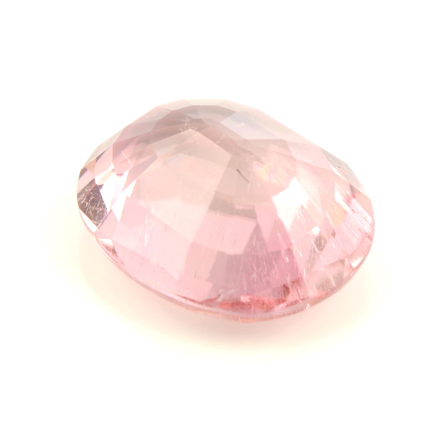 A pink oval-shape tourmaline, weight 2.59cts. - Image 2 of 2