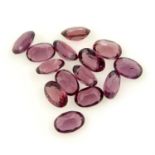 A selection of oval-shape garnet, total weight 8.46cts.