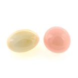 Two conch pearls, weight