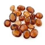 A selection of oval and cushion-shape garnets, total weight 27.66cts.
