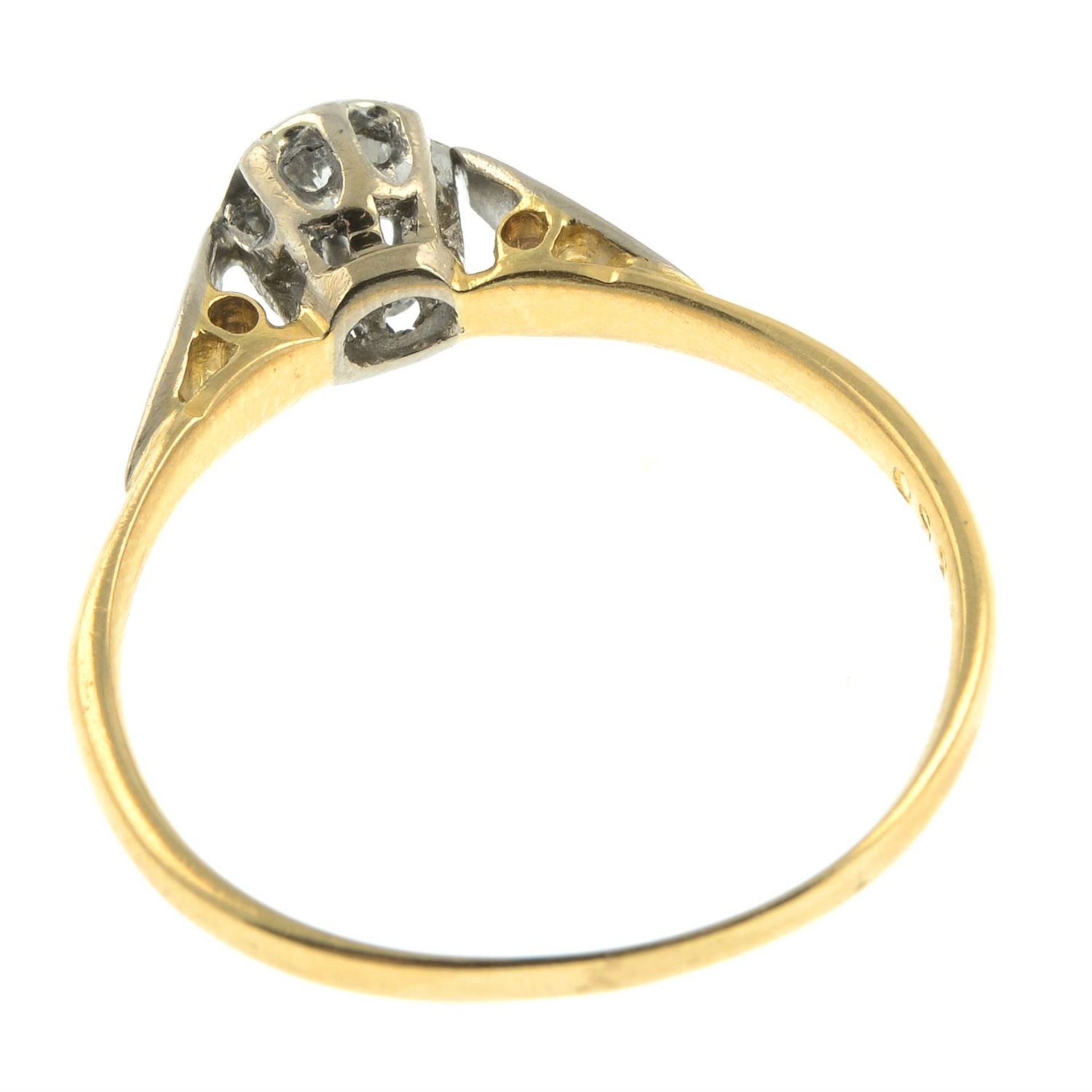 An 18ct gold diamond single-stone ring. - Image 2 of 2