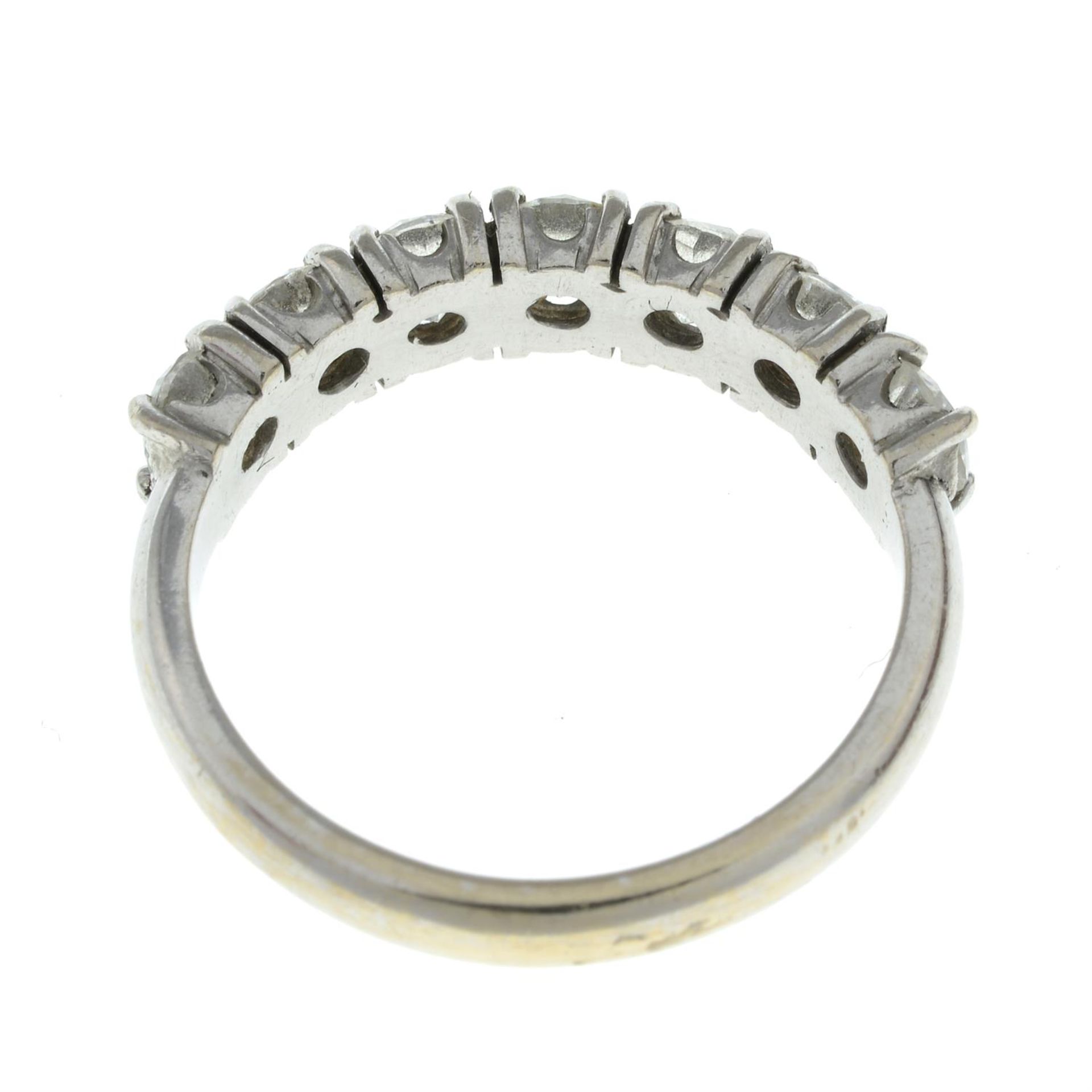 An 18ct gold brilliant-cut diamond half eternity ring. - Image 2 of 2