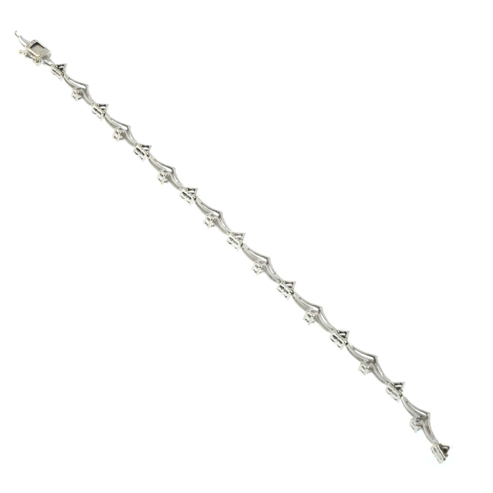 A brilliant-cut diamond bracelet. - Image 2 of 2