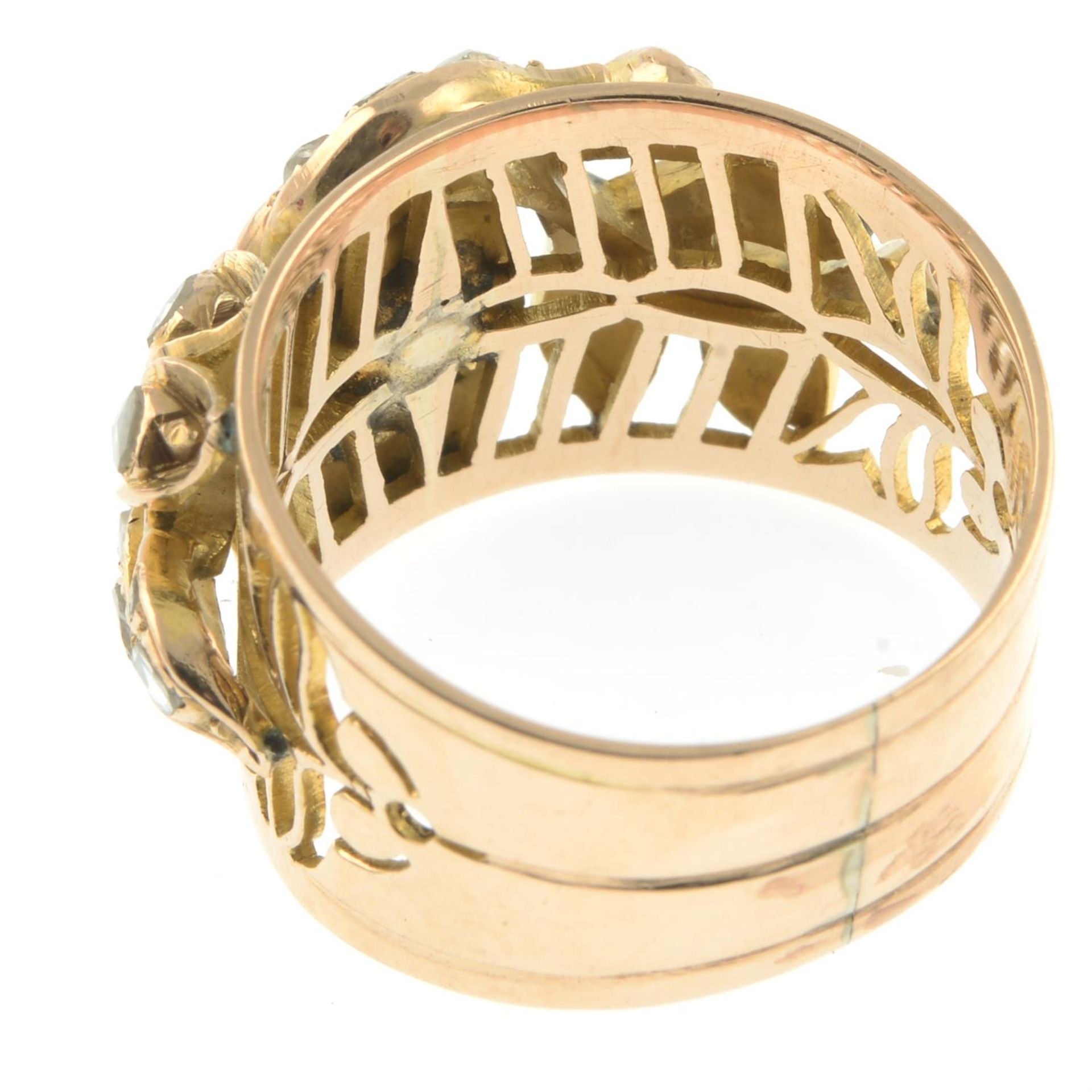 A rose-cut diamond foliate dress ring. - Image 2 of 2