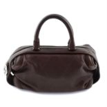 CHANEL - a brown leather Bowler bag.