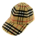 BURBERRY - a Nova check wool baseball hat.