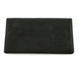 BULGARI - a black leather long bifold wallet.