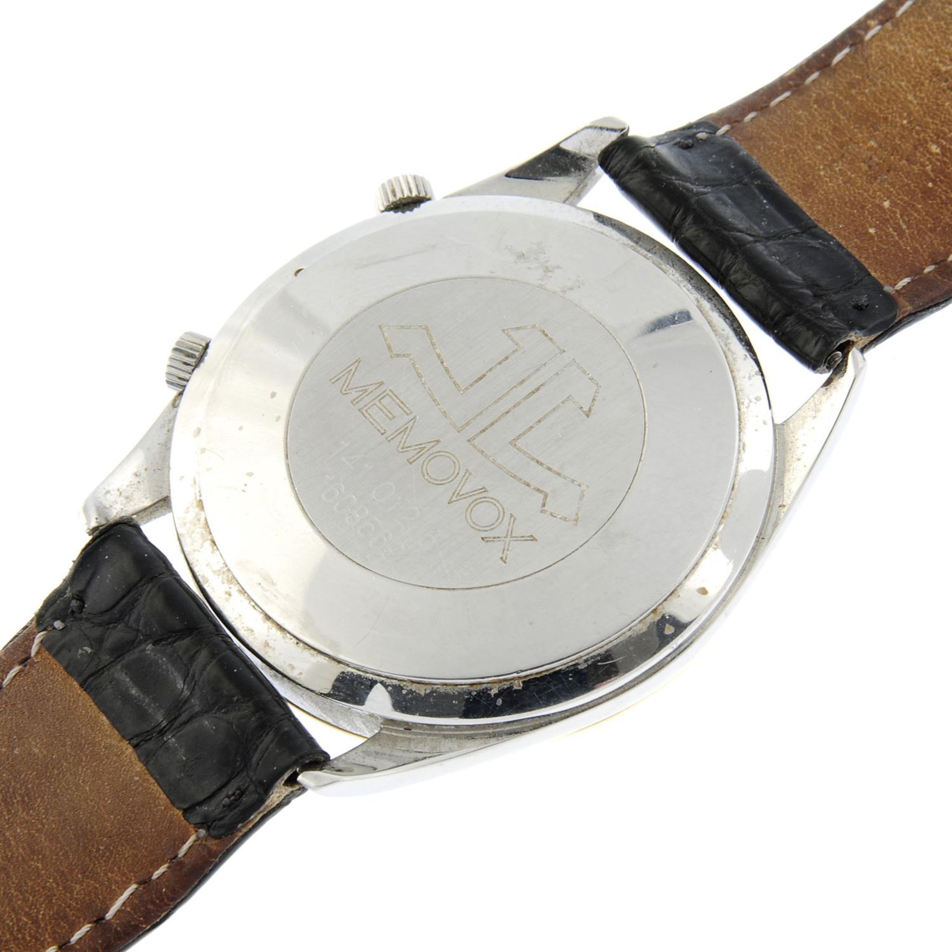 JAEGER-LECOULTRE - a bi-metal Memovox alarm wrist watch, 36mm. - Image 5 of 6