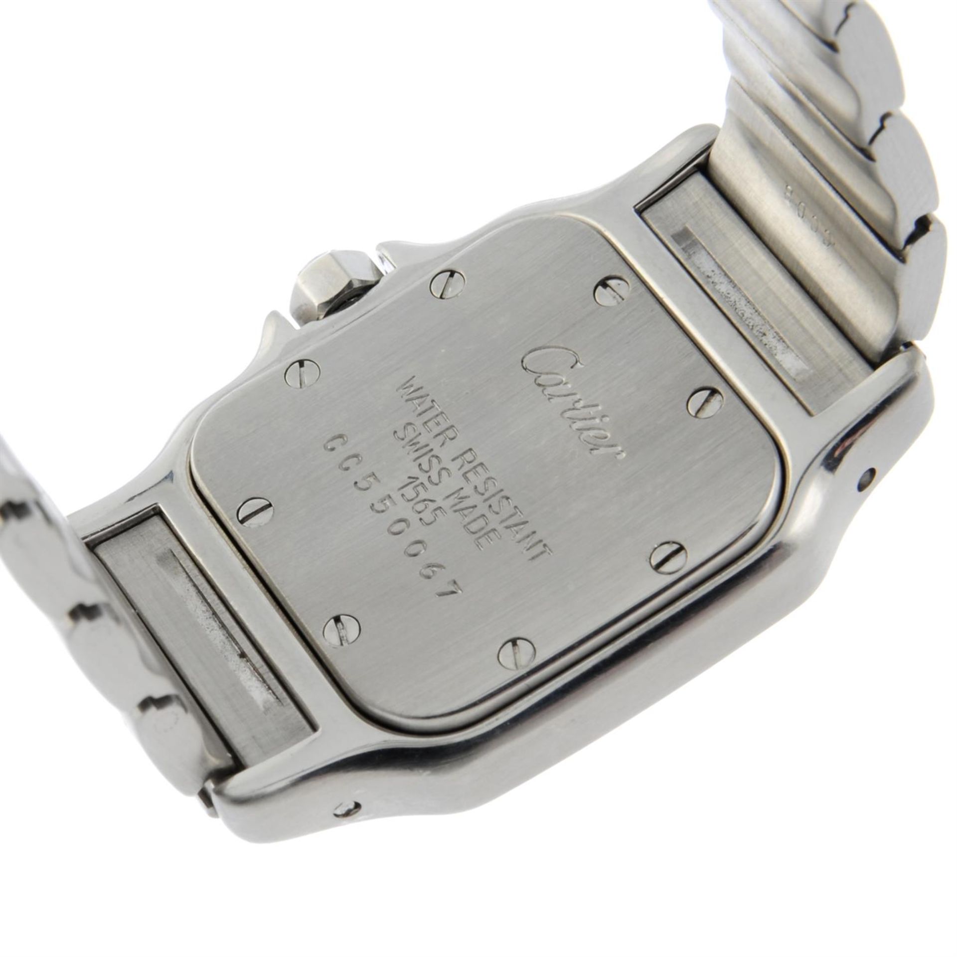 CARTIER - a stainless steel Santos bracelet watch, 24mm. - Image 4 of 6