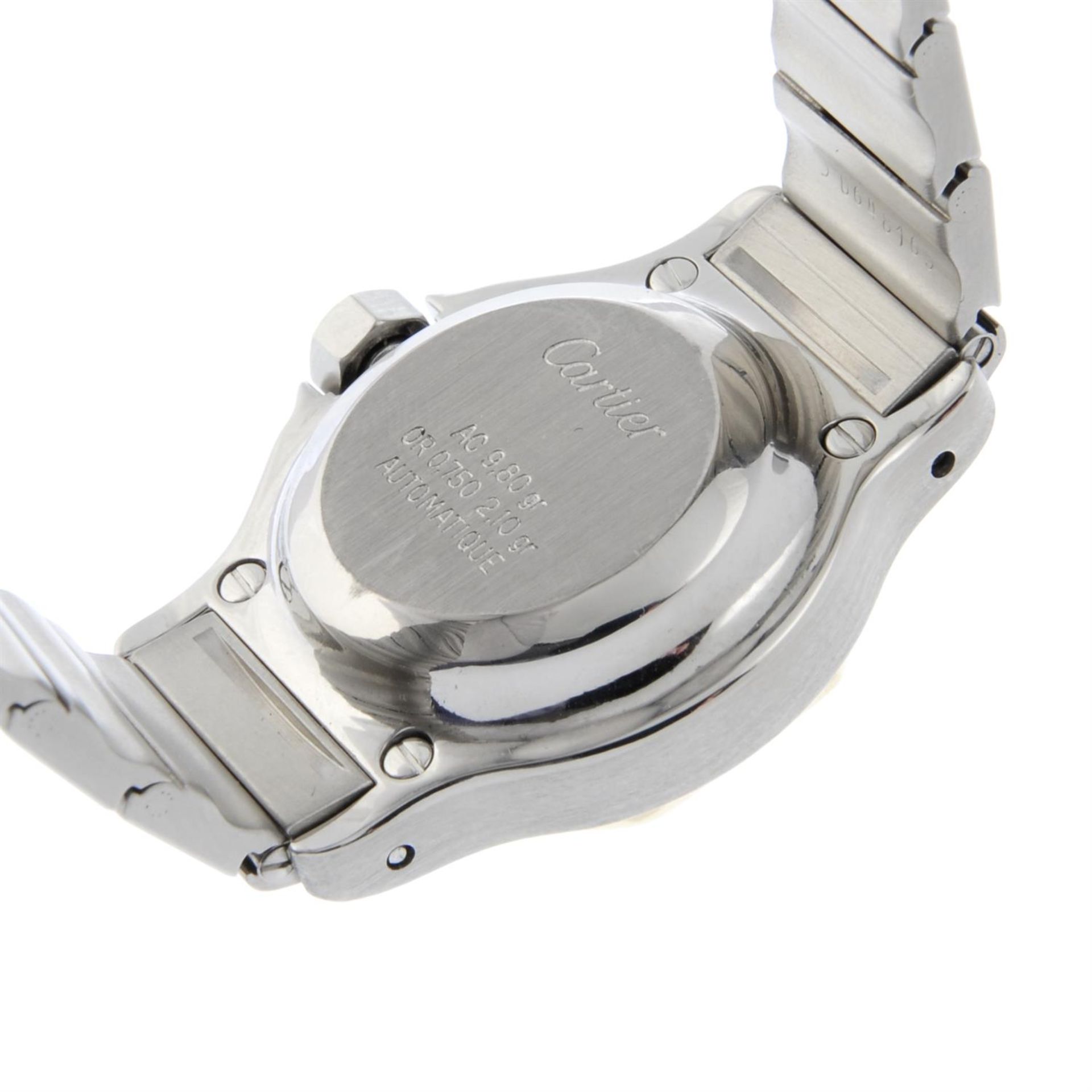 CARTIER - a bi-metal Santos Octagon bracelet watch - Image 4 of 5