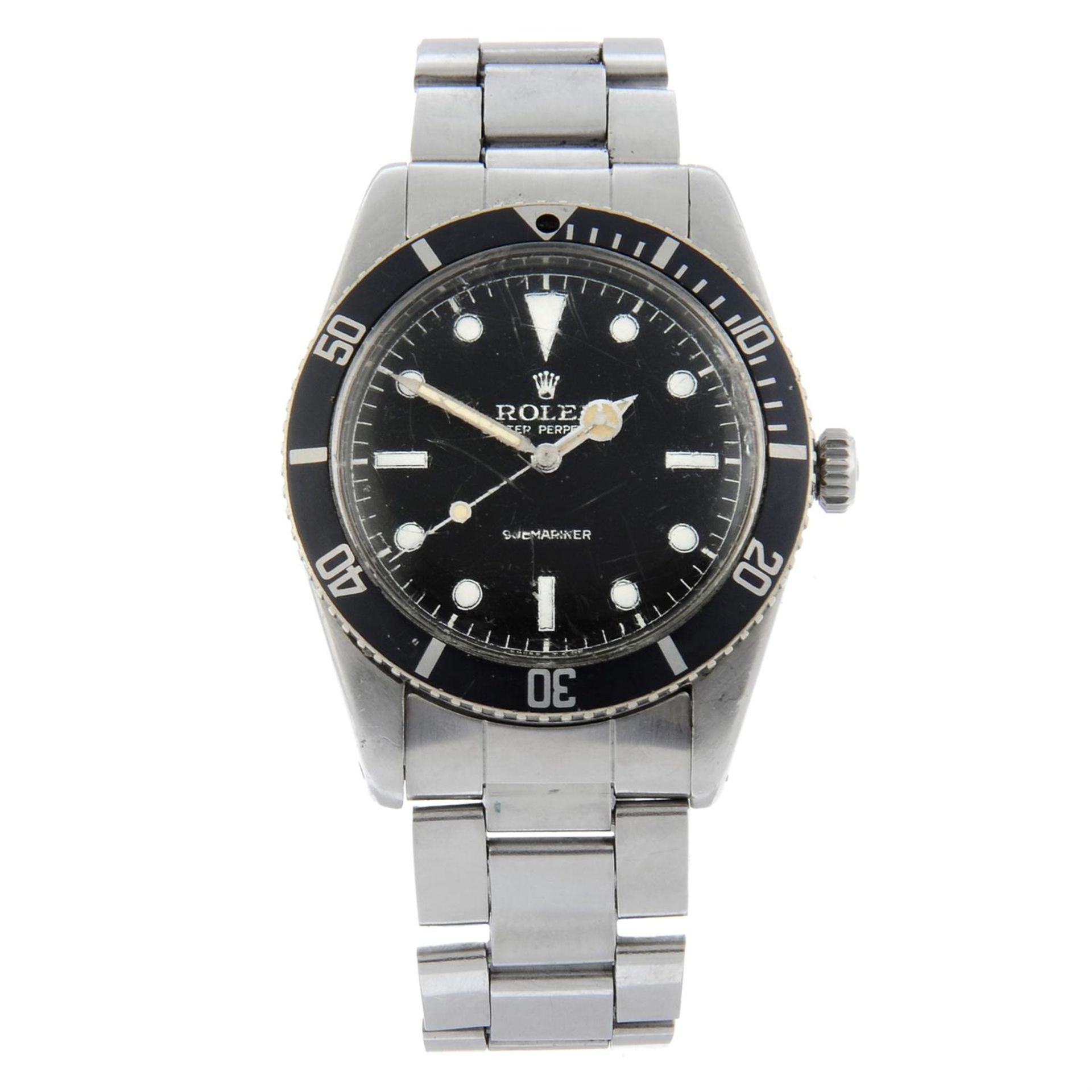 ROLEX - a stainless steel Oyster Perpetual Submariner bracelet watch, 37mm.