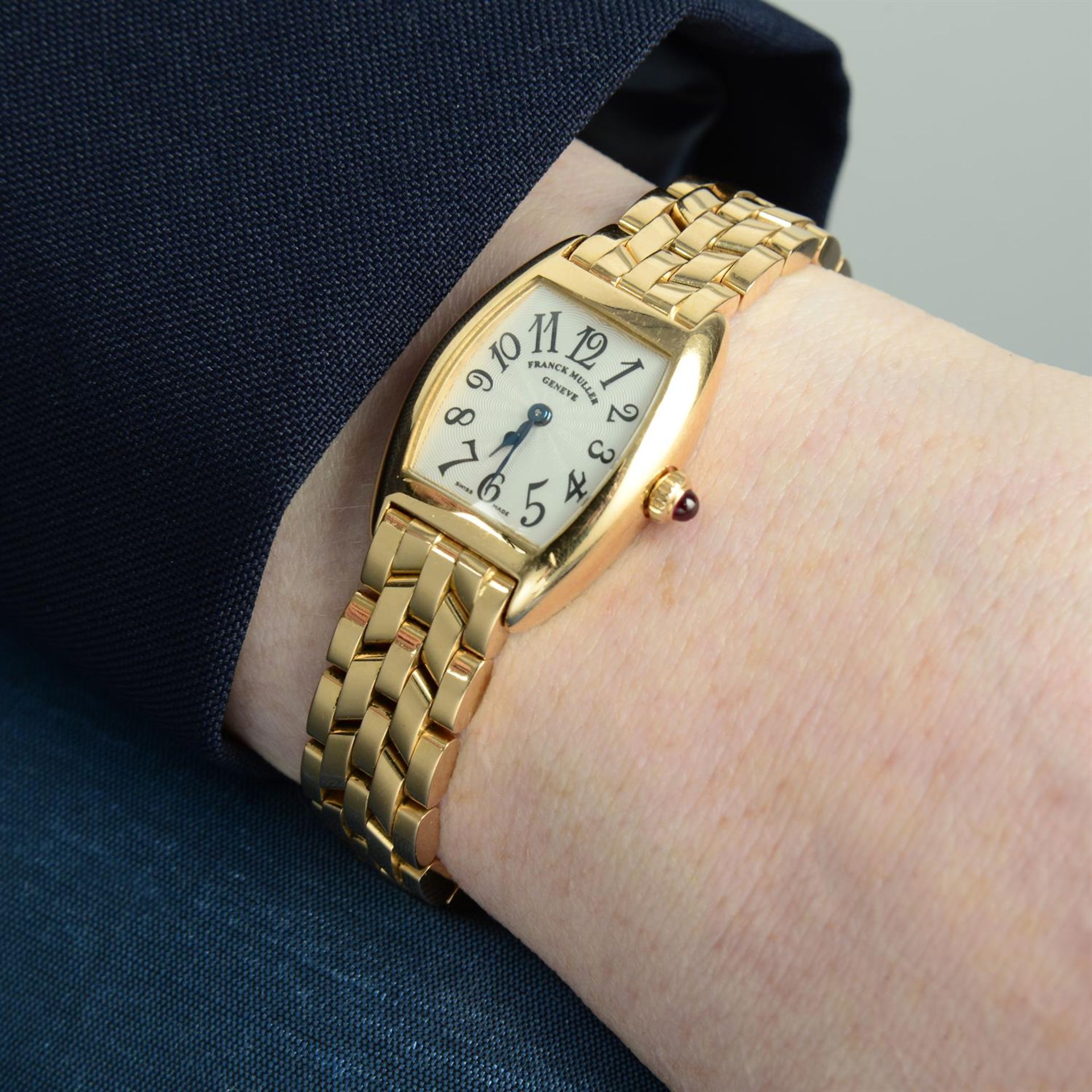 FRANCK MULLER - an 18ct rose gold Curvex bracelet watch, 25mm. - Image 6 of 7