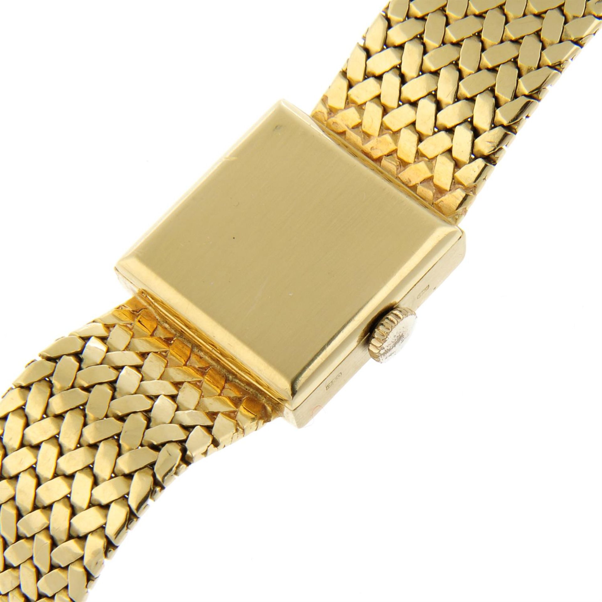 IWC - a yellow metal bracelet watch, 17x17mm. - Image 4 of 5