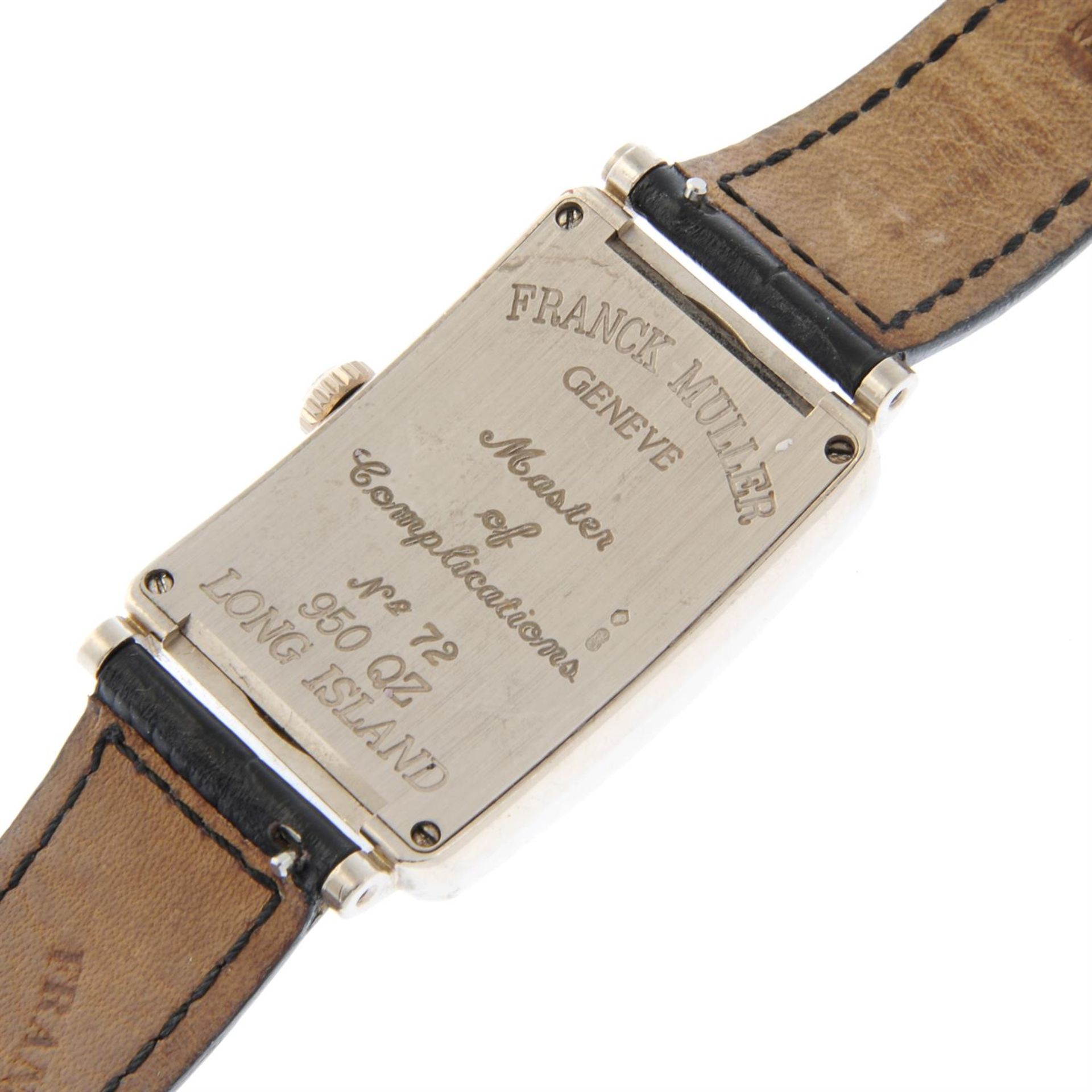 FRANCK MULLER - an 18ct white gold Long Island wrist watch, 26x36mm. - Image 5 of 7