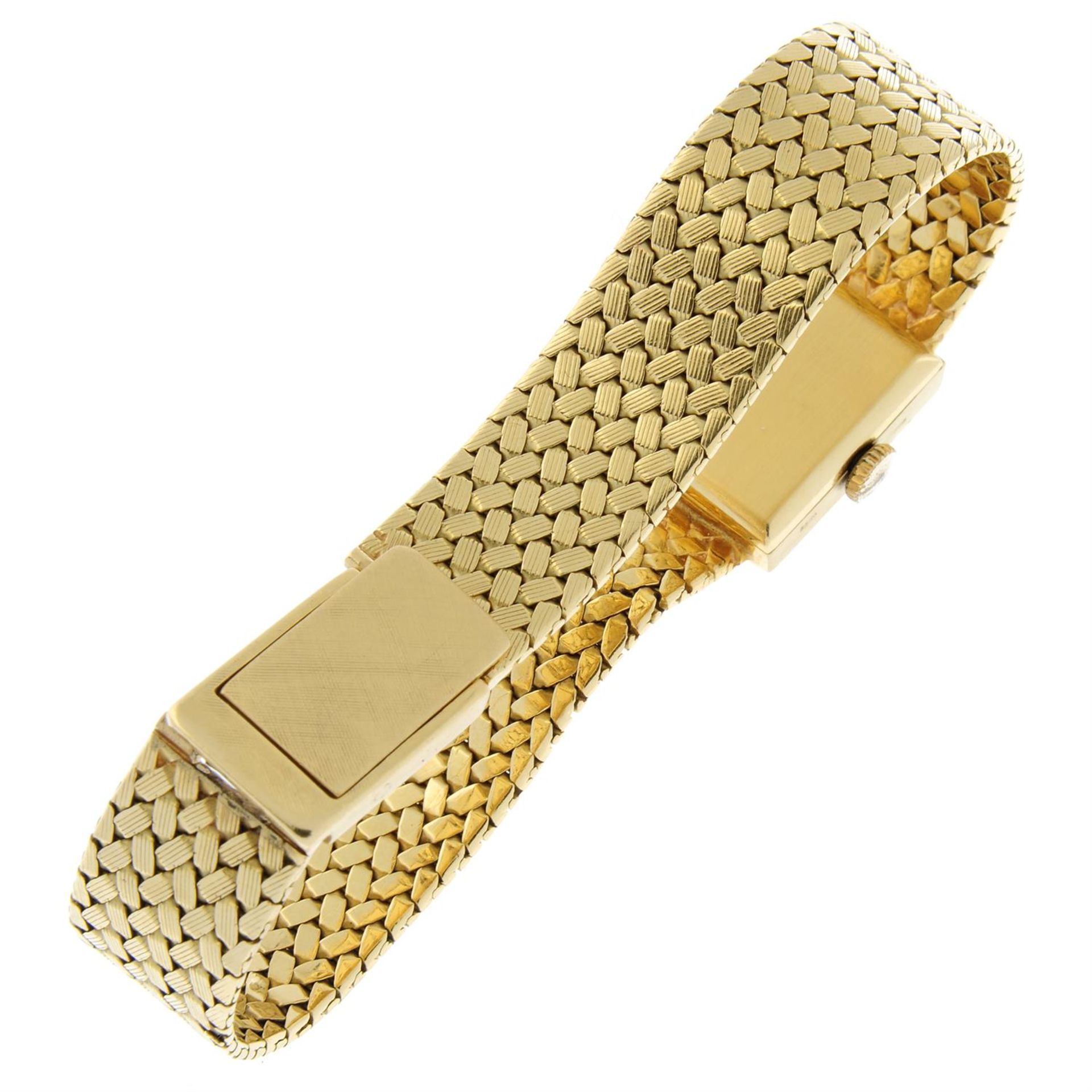 IWC - a yellow metal bracelet watch, 17x17mm. - Image 2 of 5