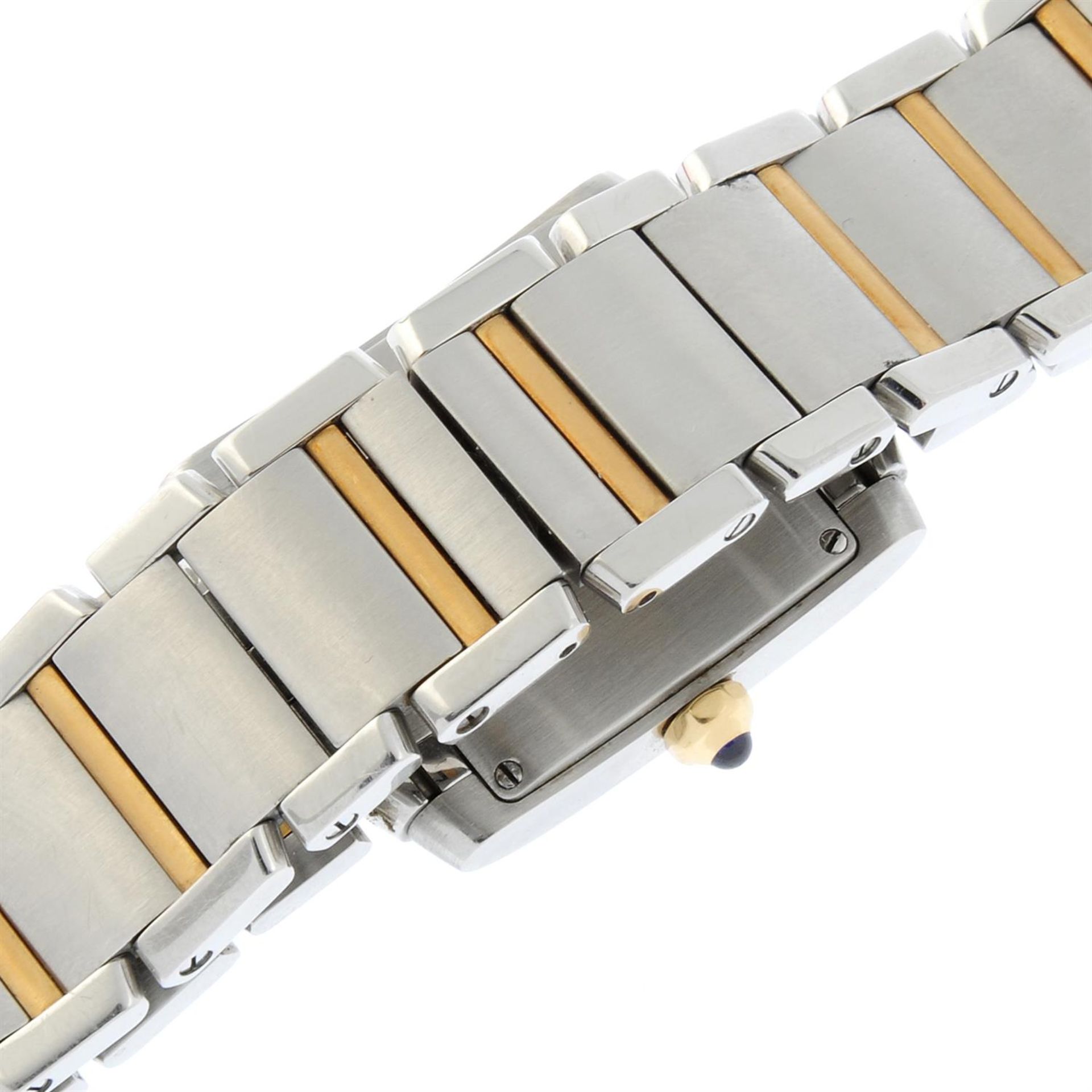 CARTIER - a bi-metal Tank Française bracelet watch, 25x29mm. - Image 2 of 6