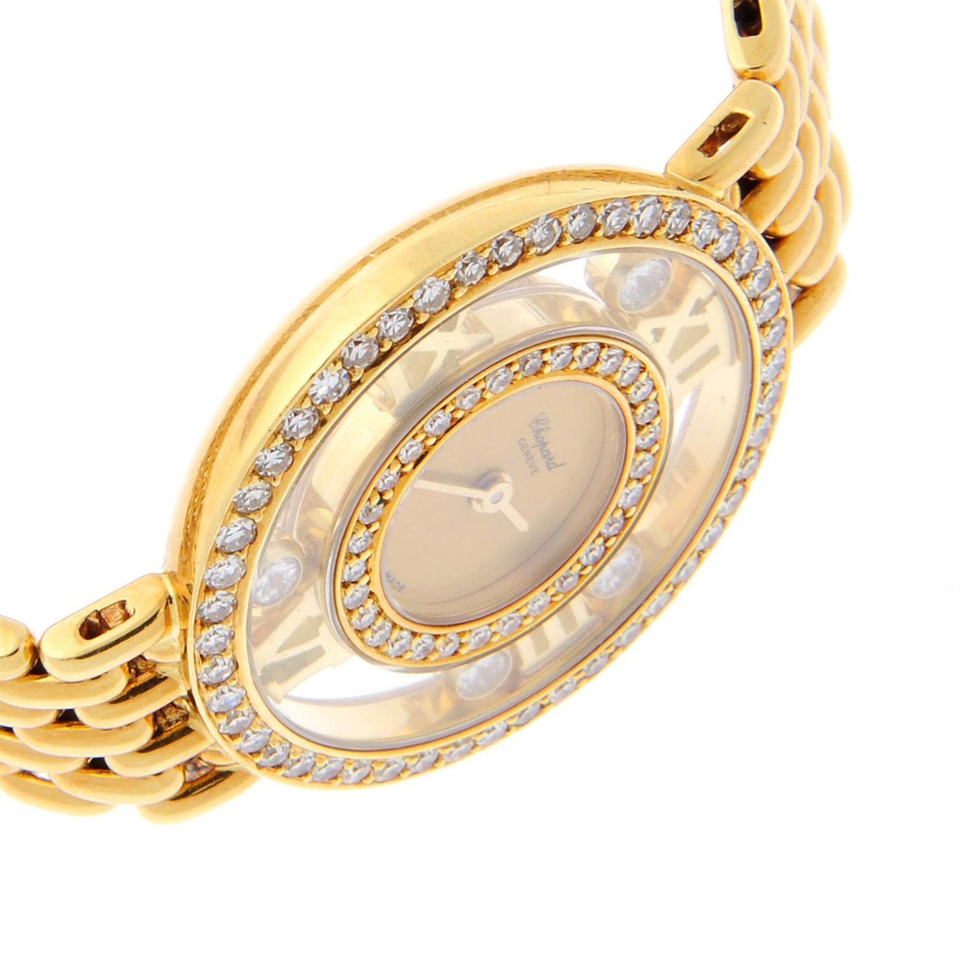 CHOPARD - a factory diamond set 18ct yellow gold Happy Diamonds bracelet watch, 24mm. - Bild 3 aus 5