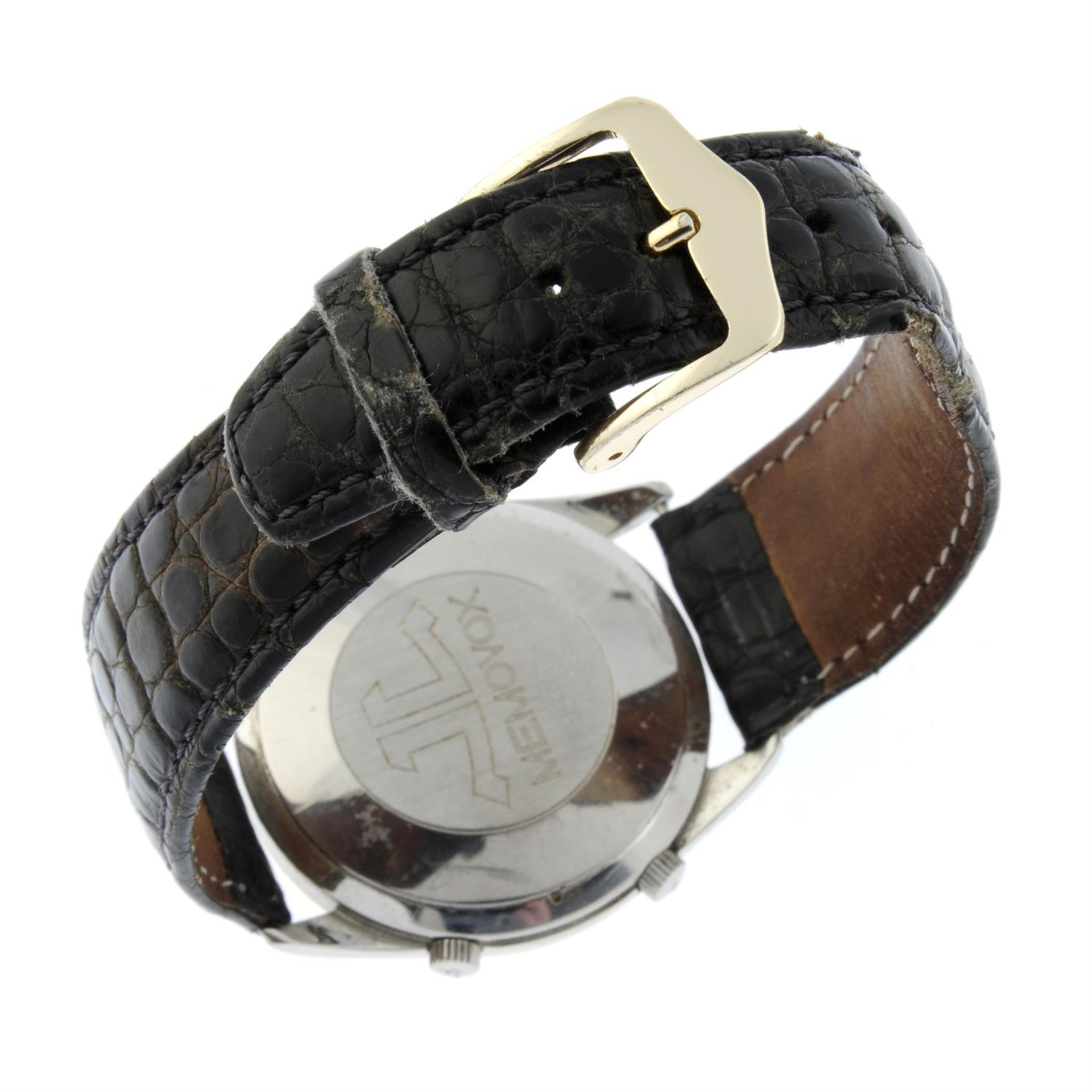 JAEGER-LECOULTRE - a bi-metal Memovox alarm wrist watch, 36mm. - Image 2 of 6