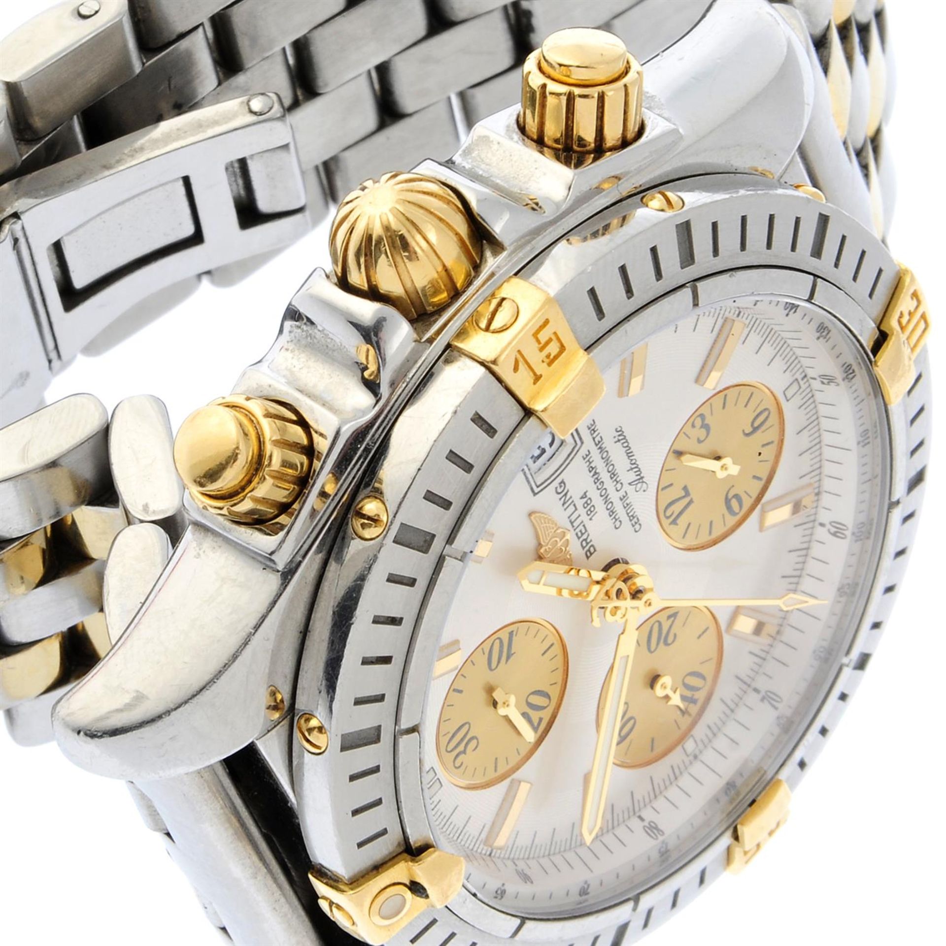 BREITLING - a stainless steel Chronomat Evolution chronograph bracelet watch, 43mm. - Bild 3 aus 6