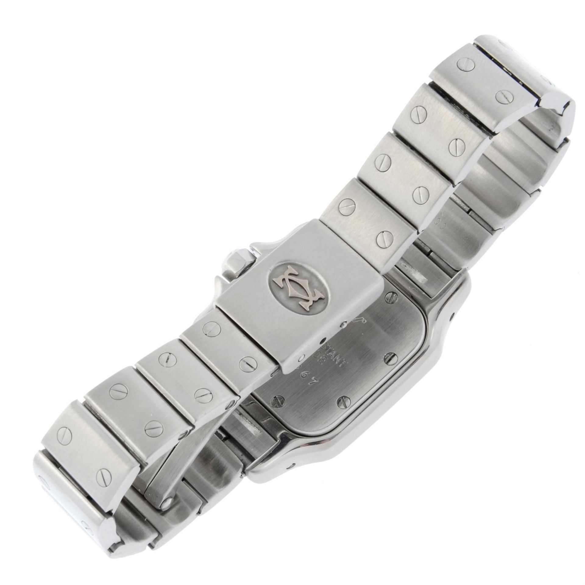 CARTIER - a stainless steel Santos bracelet watch, 24mm. - Image 2 of 6