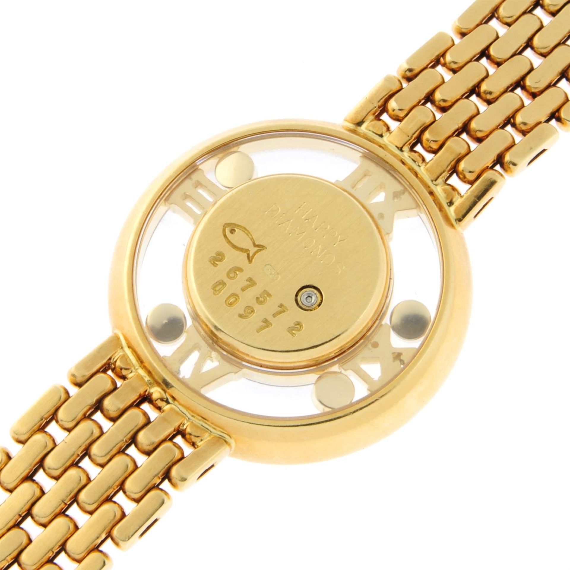 CHOPARD - a factory diamond set 18ct yellow gold Happy Diamonds bracelet watch, 24mm. - Bild 4 aus 5