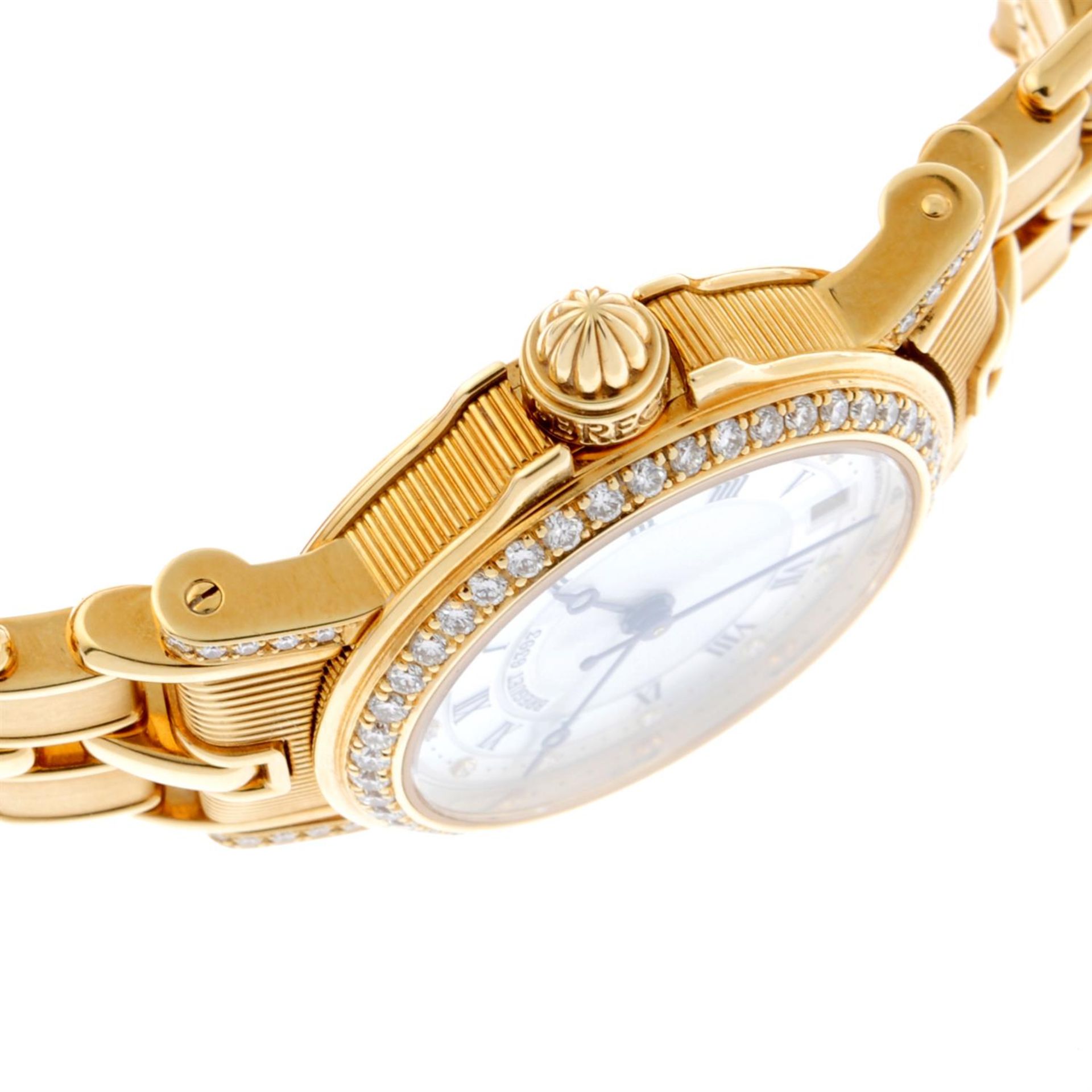 BREGUET - a diamond set 18ct yellow gold Horloger De La Marine bracelet watch, 26mm. - Image 3 of 7