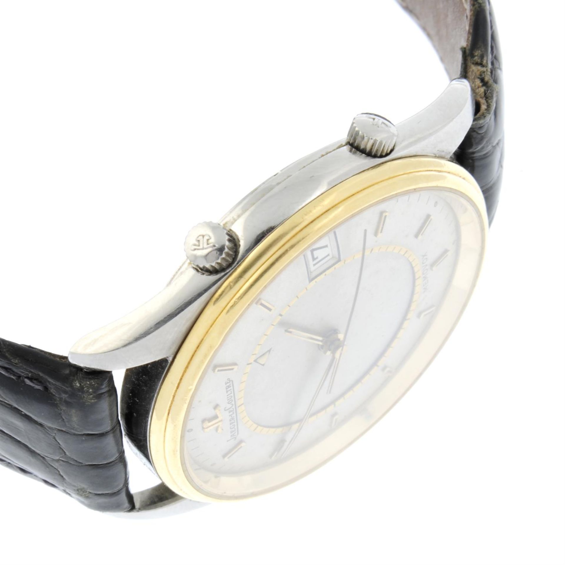 JAEGER-LECOULTRE - a bi-metal Memovox alarm wrist watch, 36mm. - Image 4 of 6