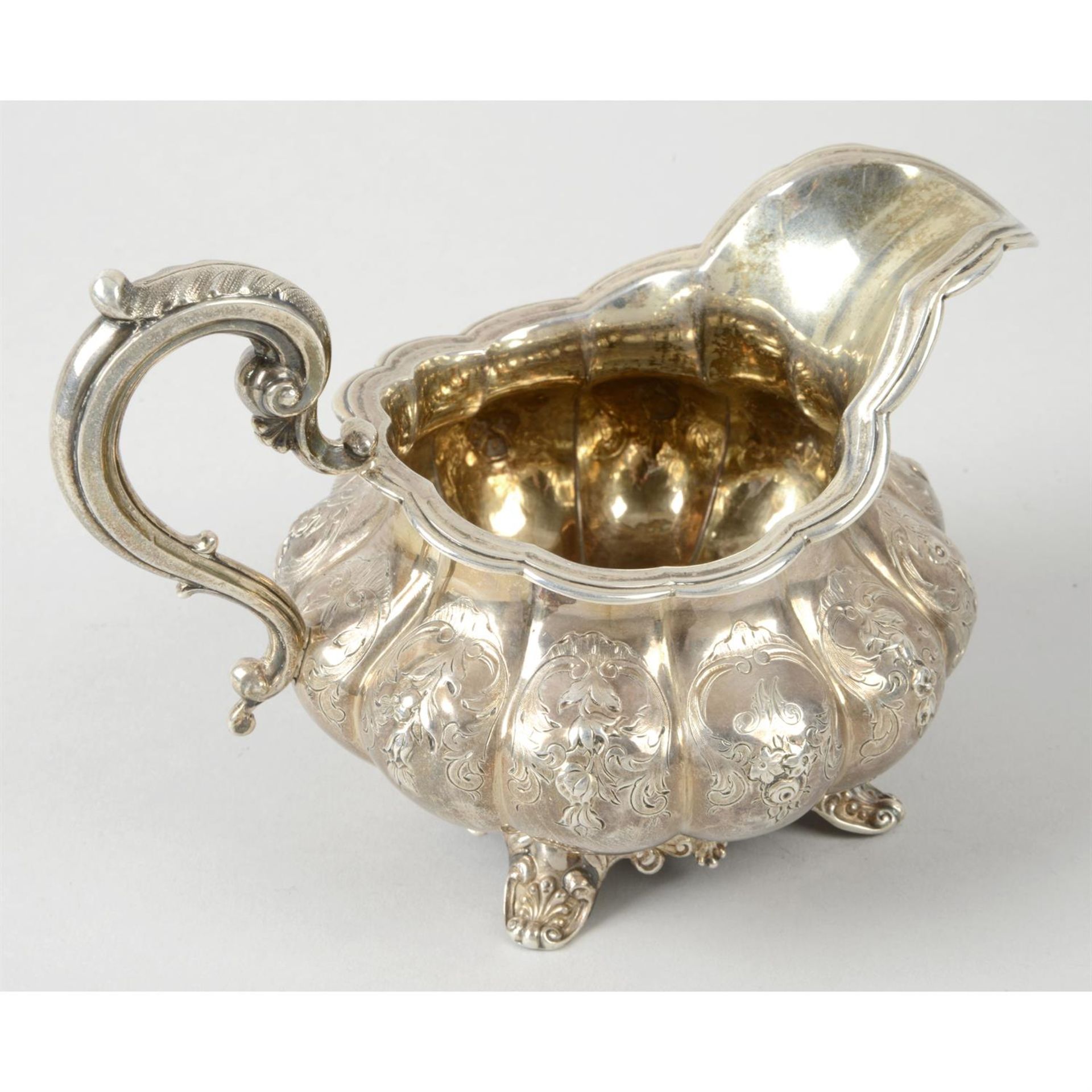 An early Victorian silver cream jug. - Image 2 of 3