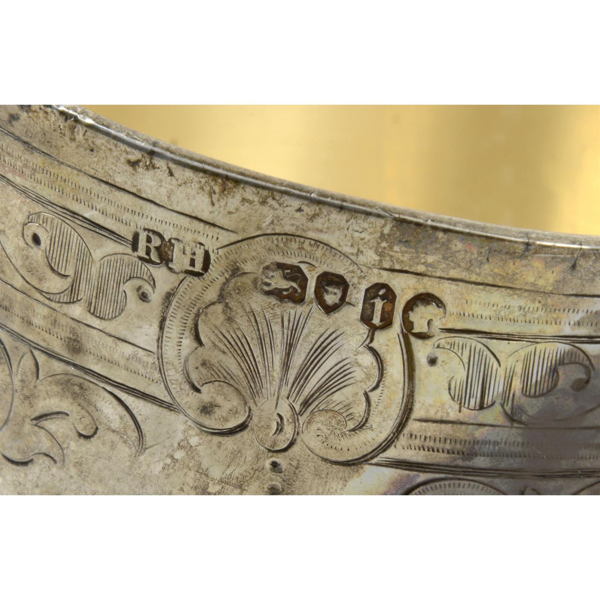 A mid-Victorian silver engraved goblet. - Image 2 of 2