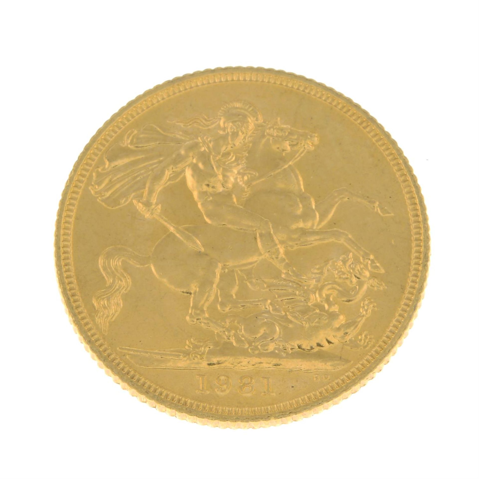 Elizabeth II, Sovereign 1981 - Image 2 of 2