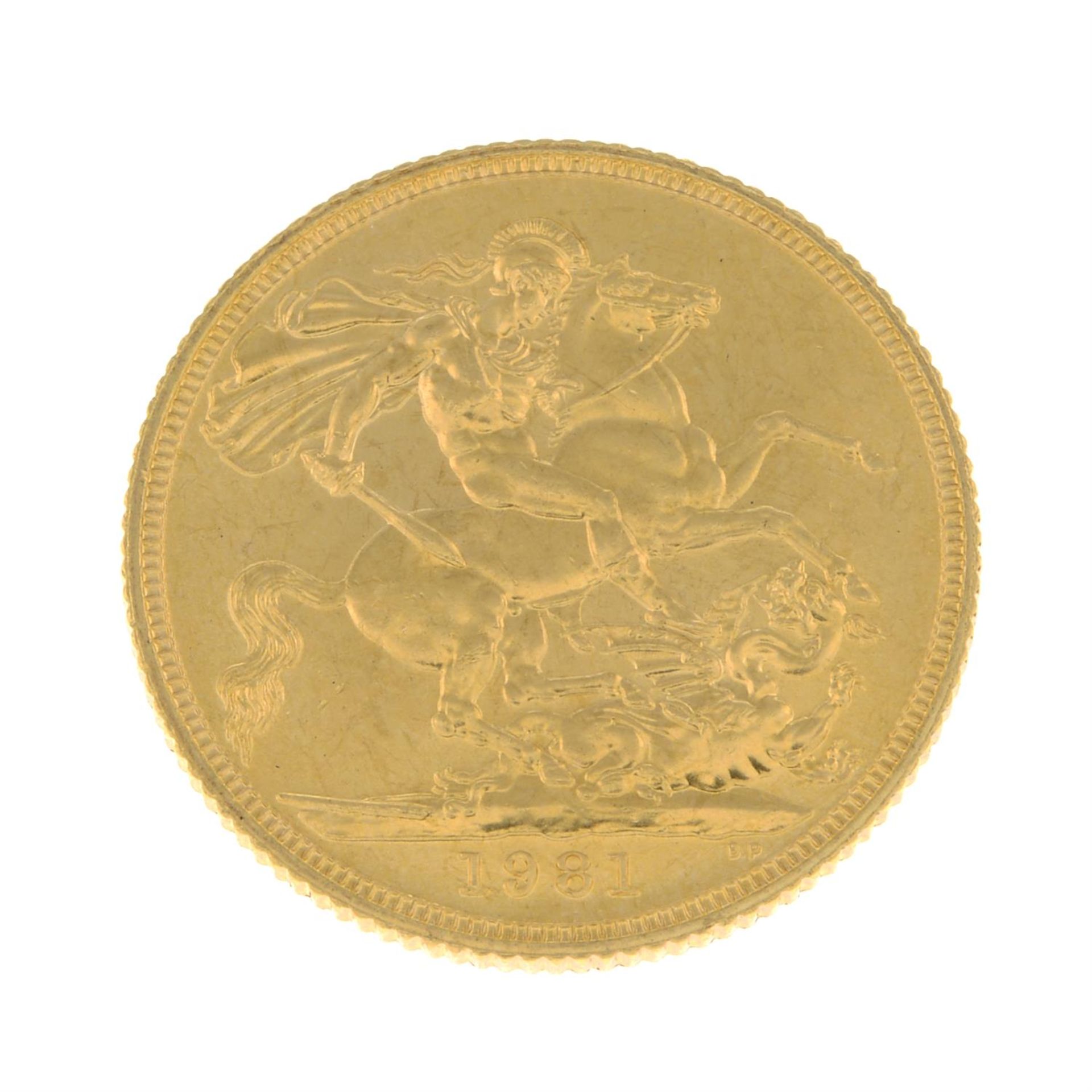 Elizabeth II, Sovereign 1981 - Image 2 of 2