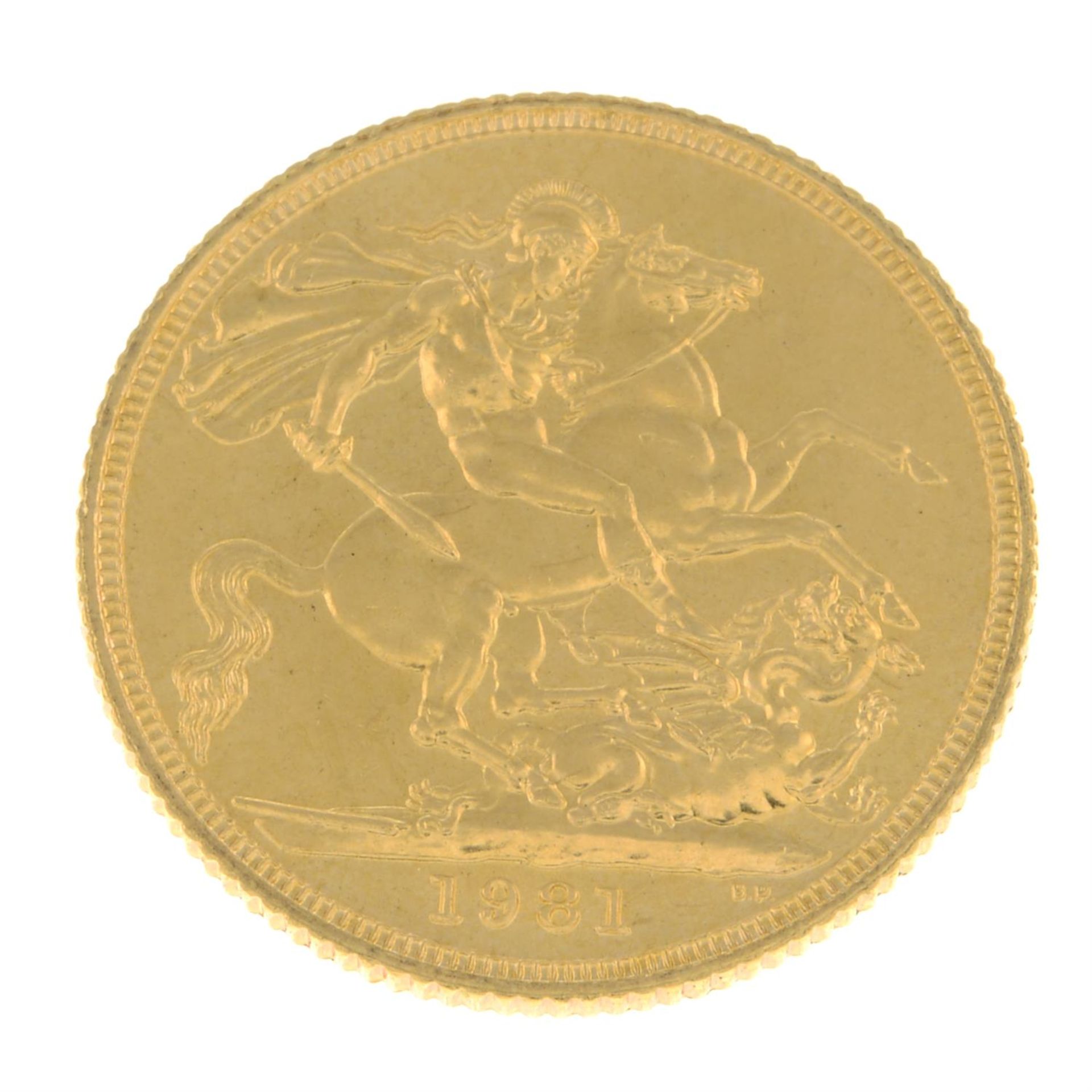 Elizabeth II, Sovereign 1981 - Image 2 of 2