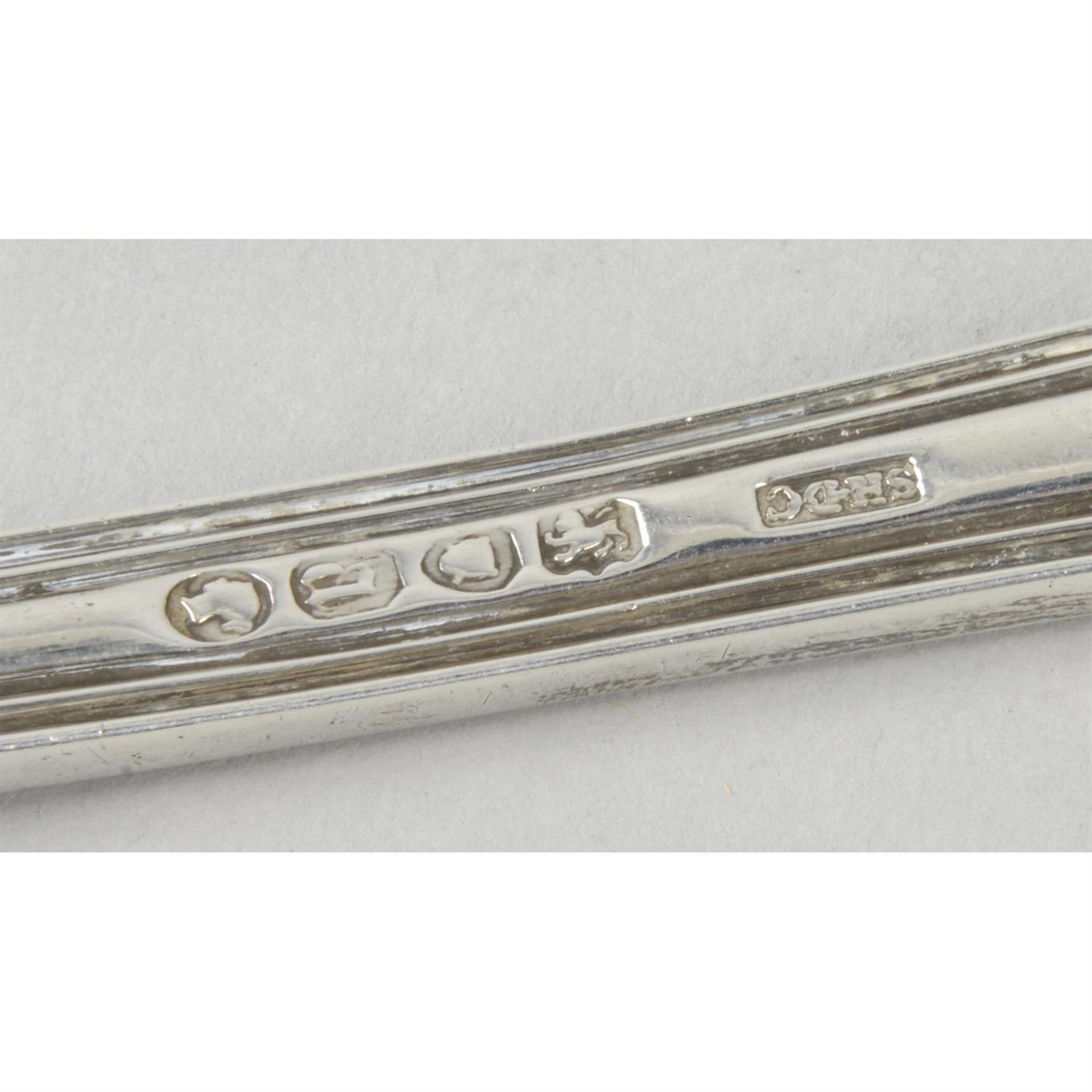 A mid-Victorian silver soup ladle in King's pattern. - Image 2 of 2