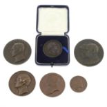 Sweden, five assorted bronze medals; together with a further bronze medal. (6).