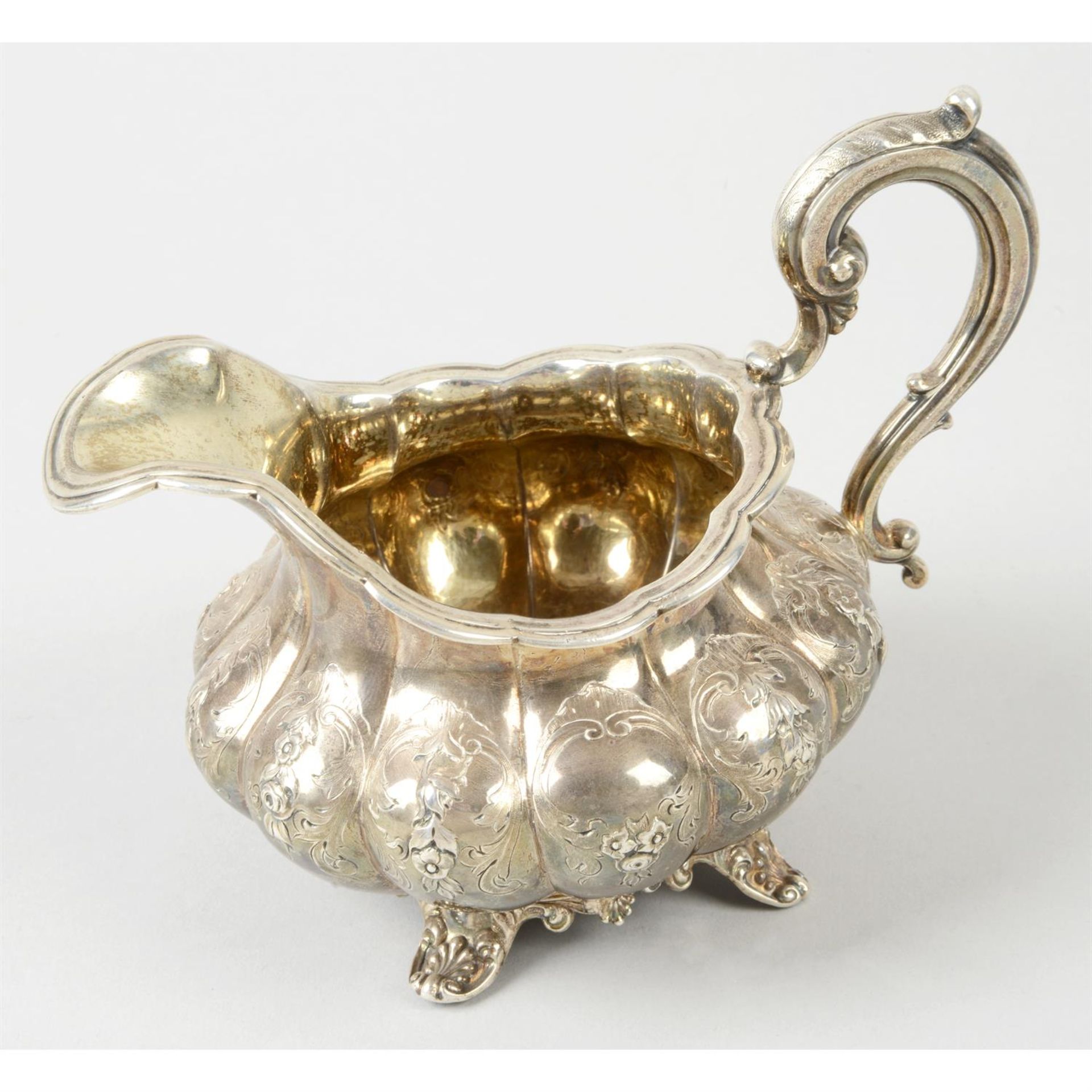 An early Victorian silver cream jug.