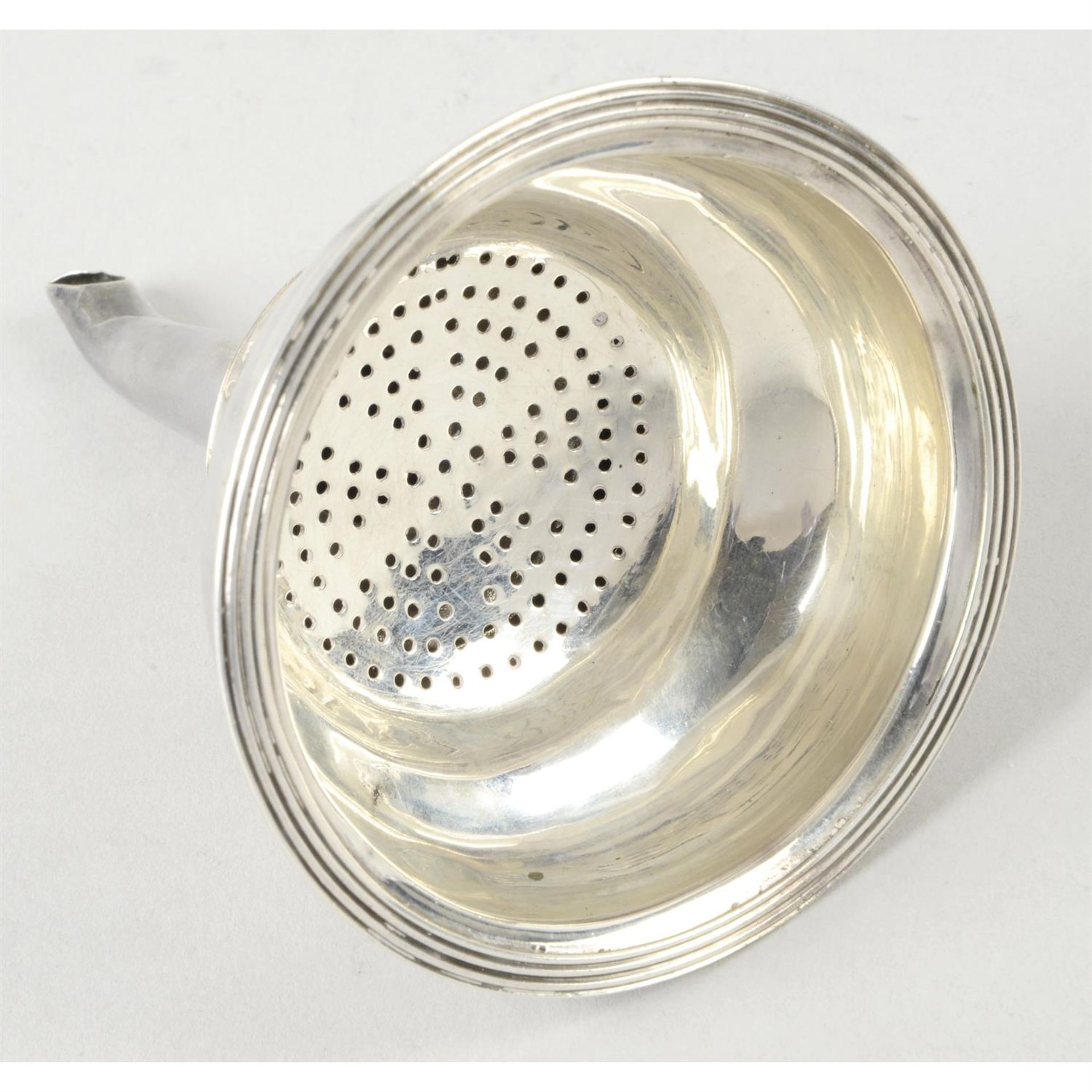 A George III silver wine funnel. - Image 2 of 3