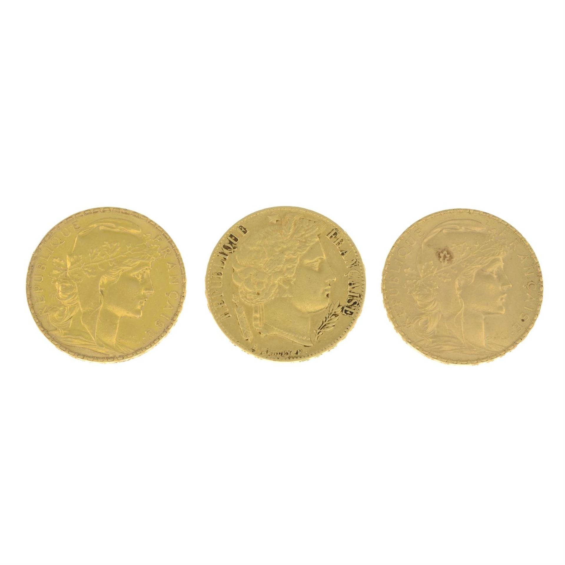 France, gold 20-Francs (3).