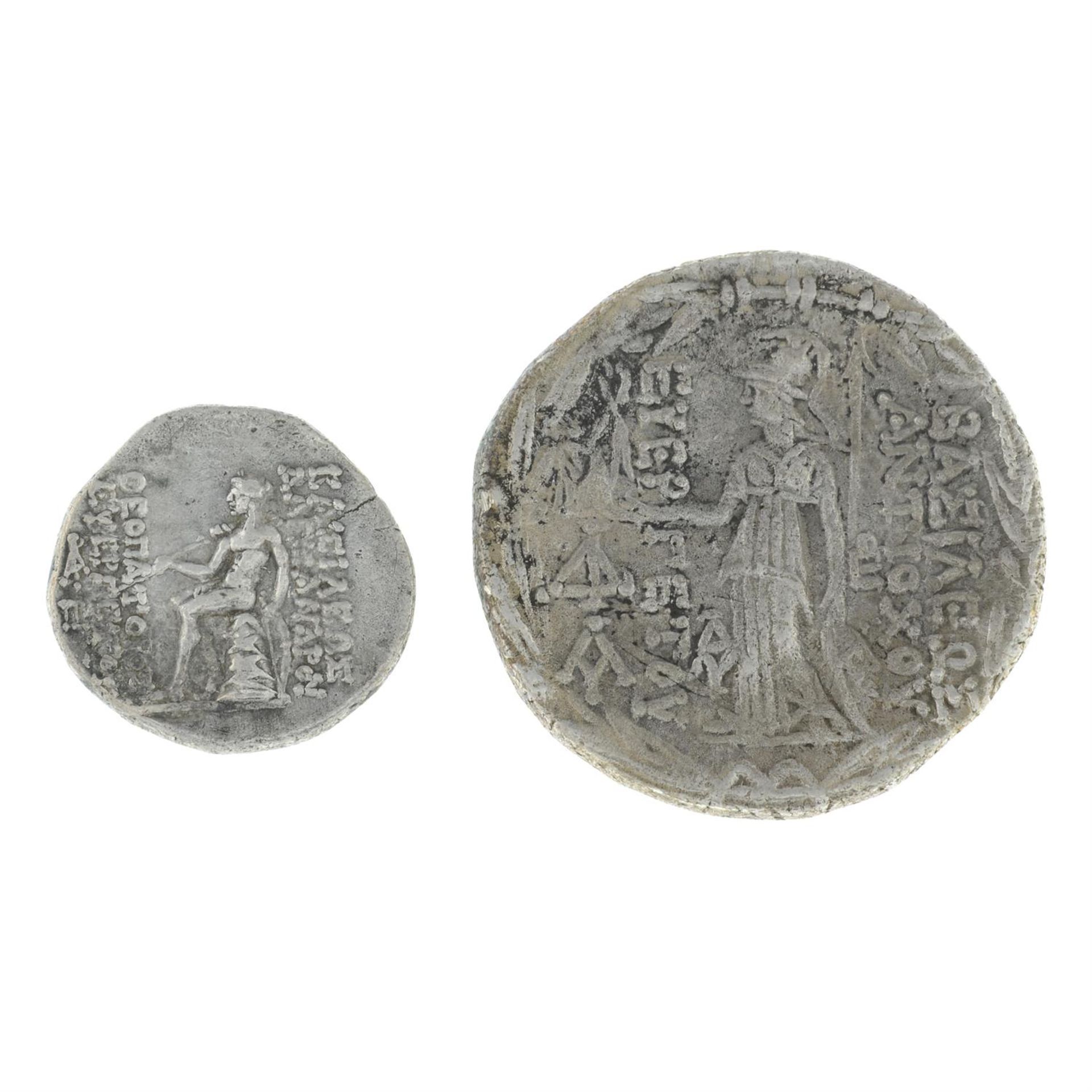 Seleucid Kingdom, Tetradrachm & Drachm. (2). - Image 2 of 3