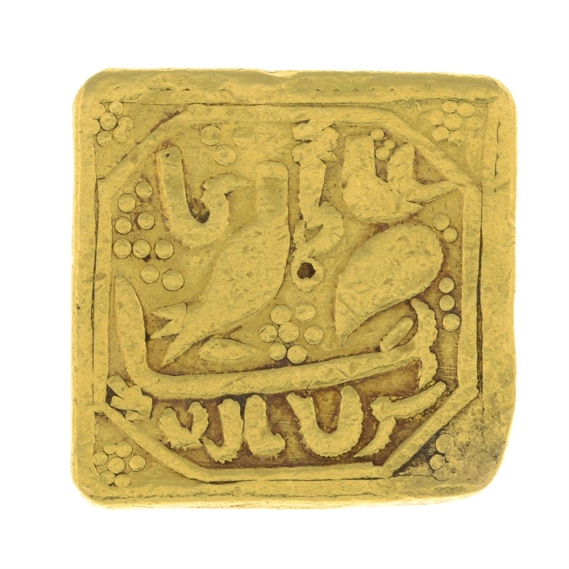 India, square gold Mohur or Tanka. - Image 2 of 2