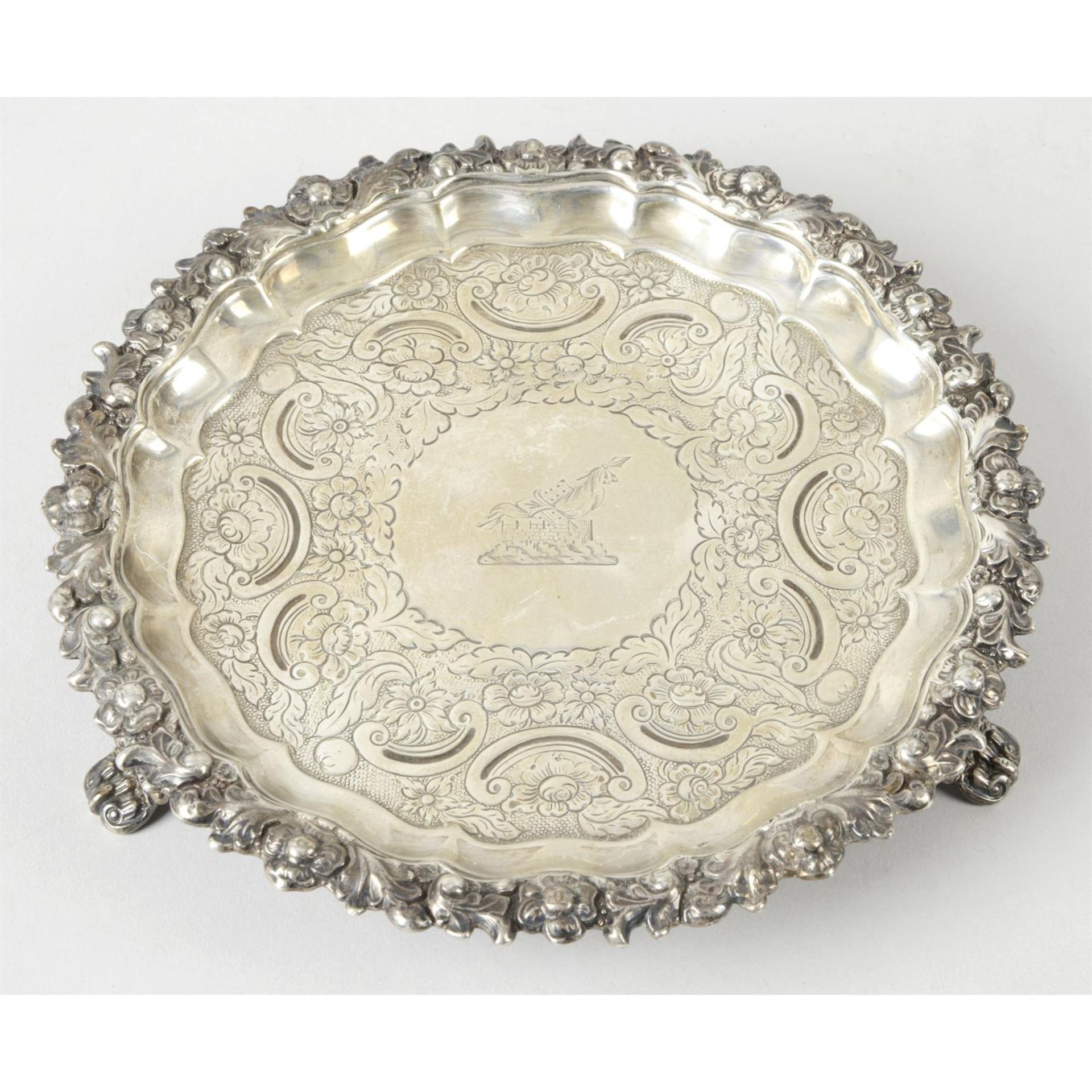 A Georgian silver small salver.