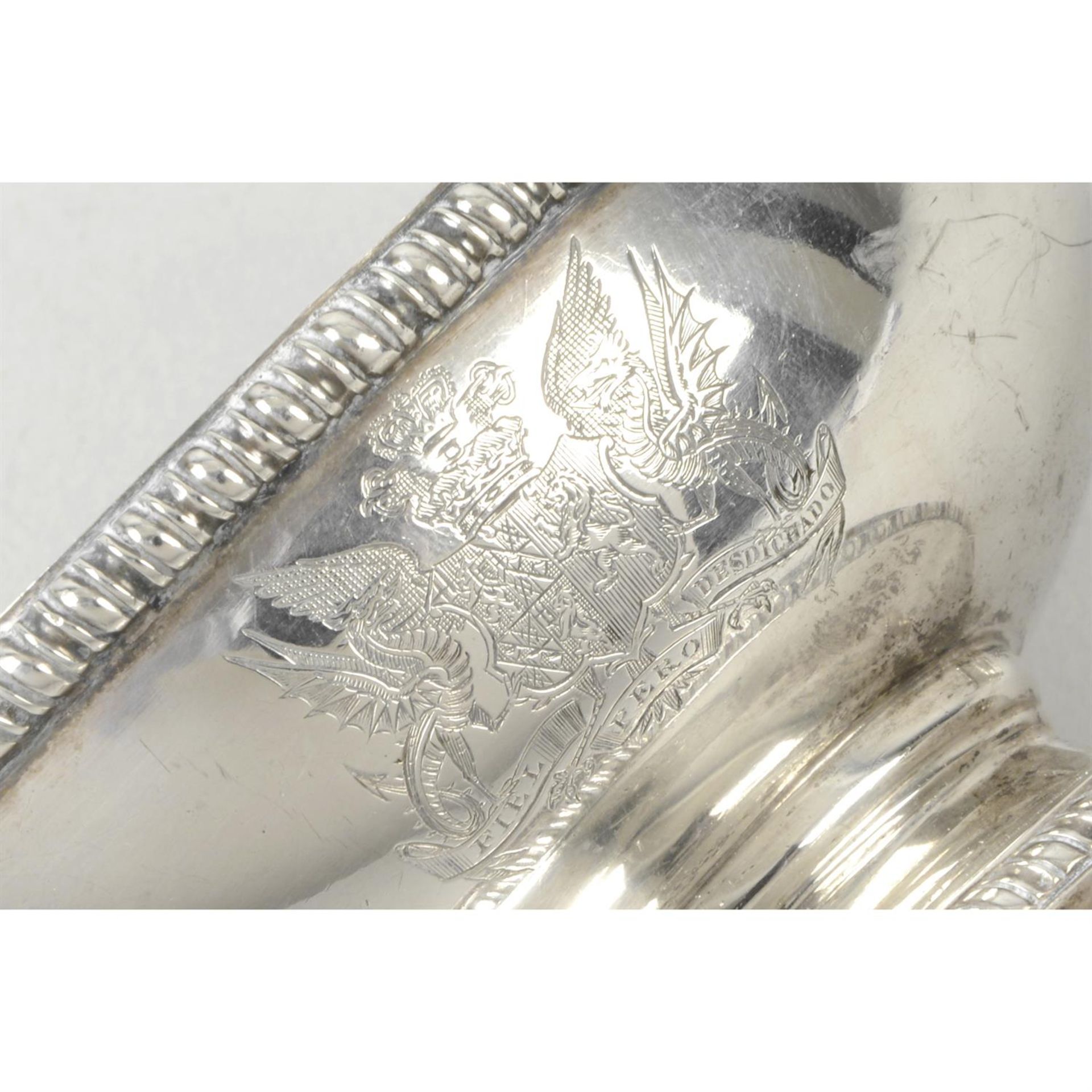 A pair of late Victorian silver pedestal salts. - Image 2 of 3