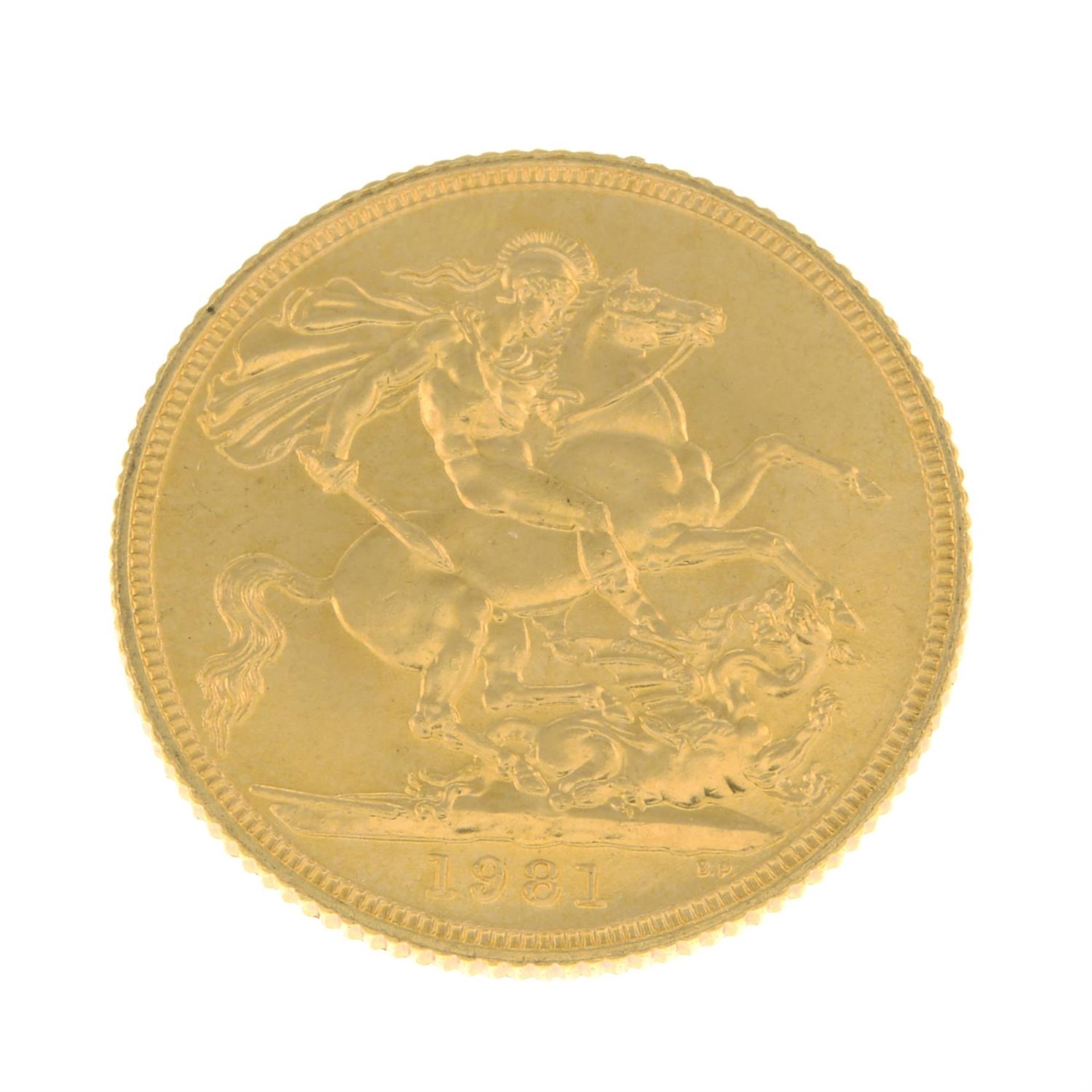 Elizabeth II, Sovereign 1981 - Image 2 of 2