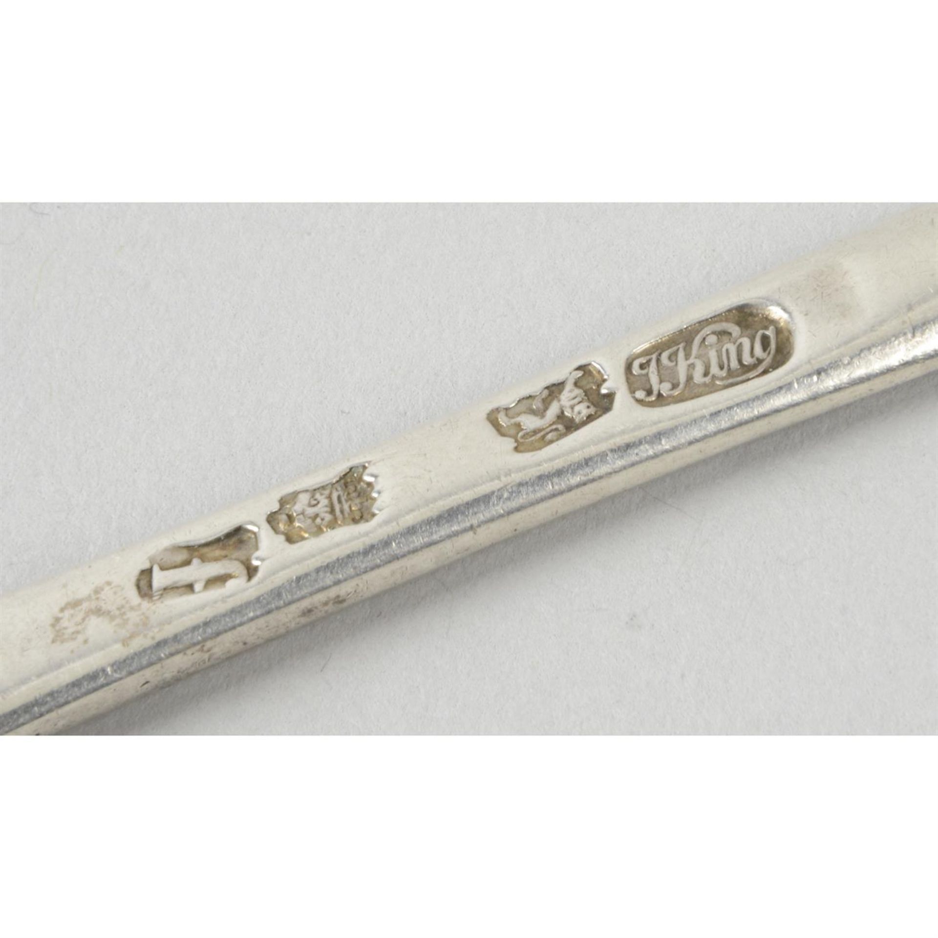 A George II silver marrow scoop. - Image 2 of 2