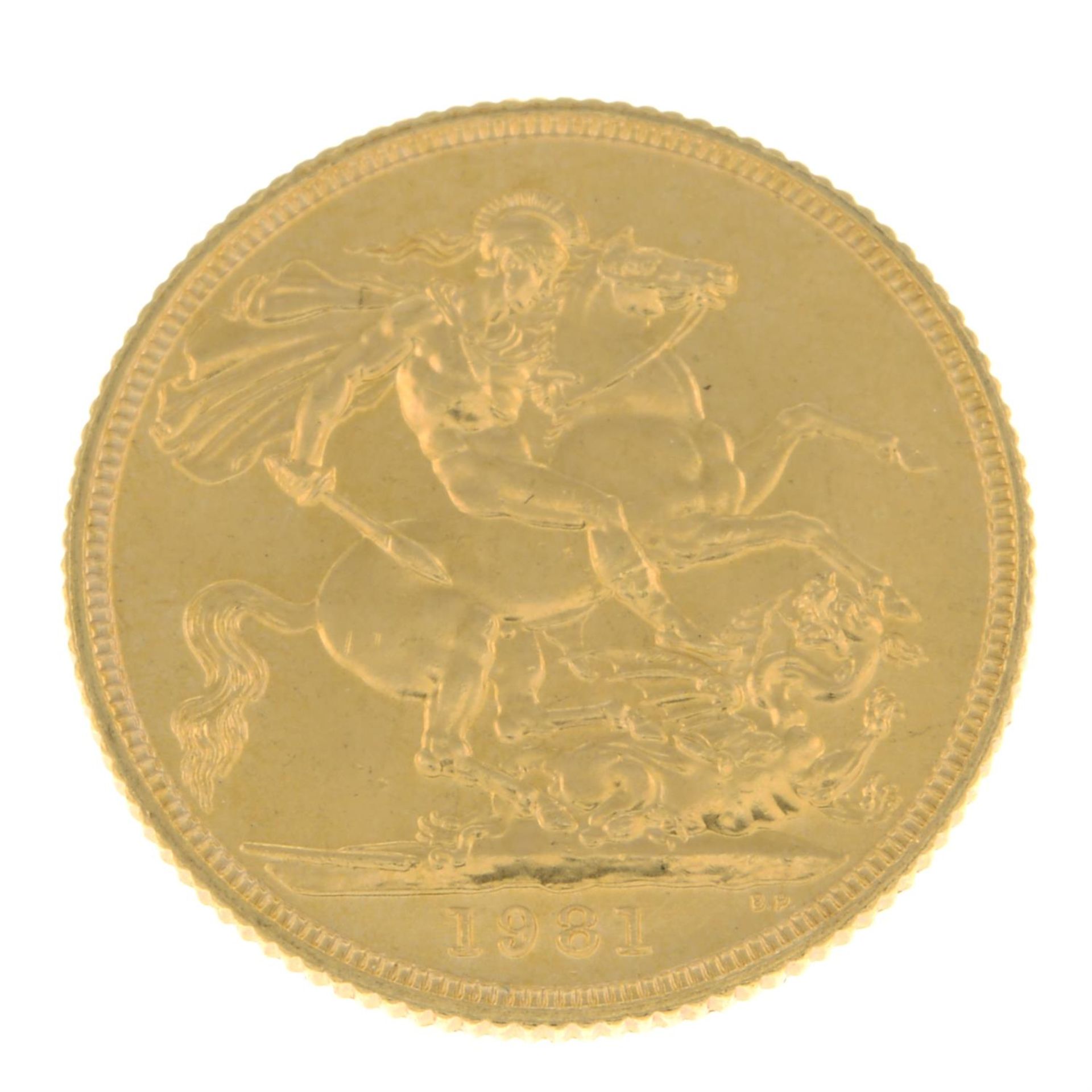 Elizabeth II, Sovereign 1981 - Image 2 of 2