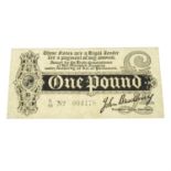 Bank of England, John Bradbury, Treasury One Pound (1914).