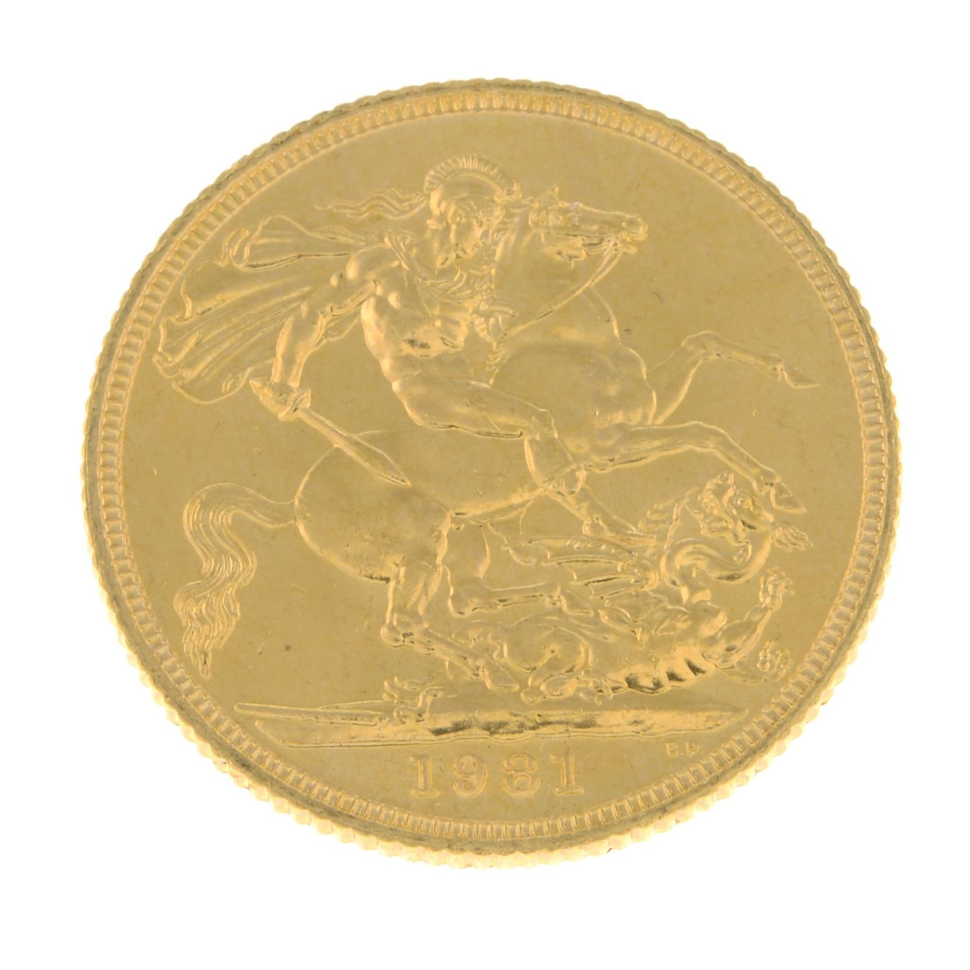 Elizabeth II, Sovereign 1981 - Image 2 of 2